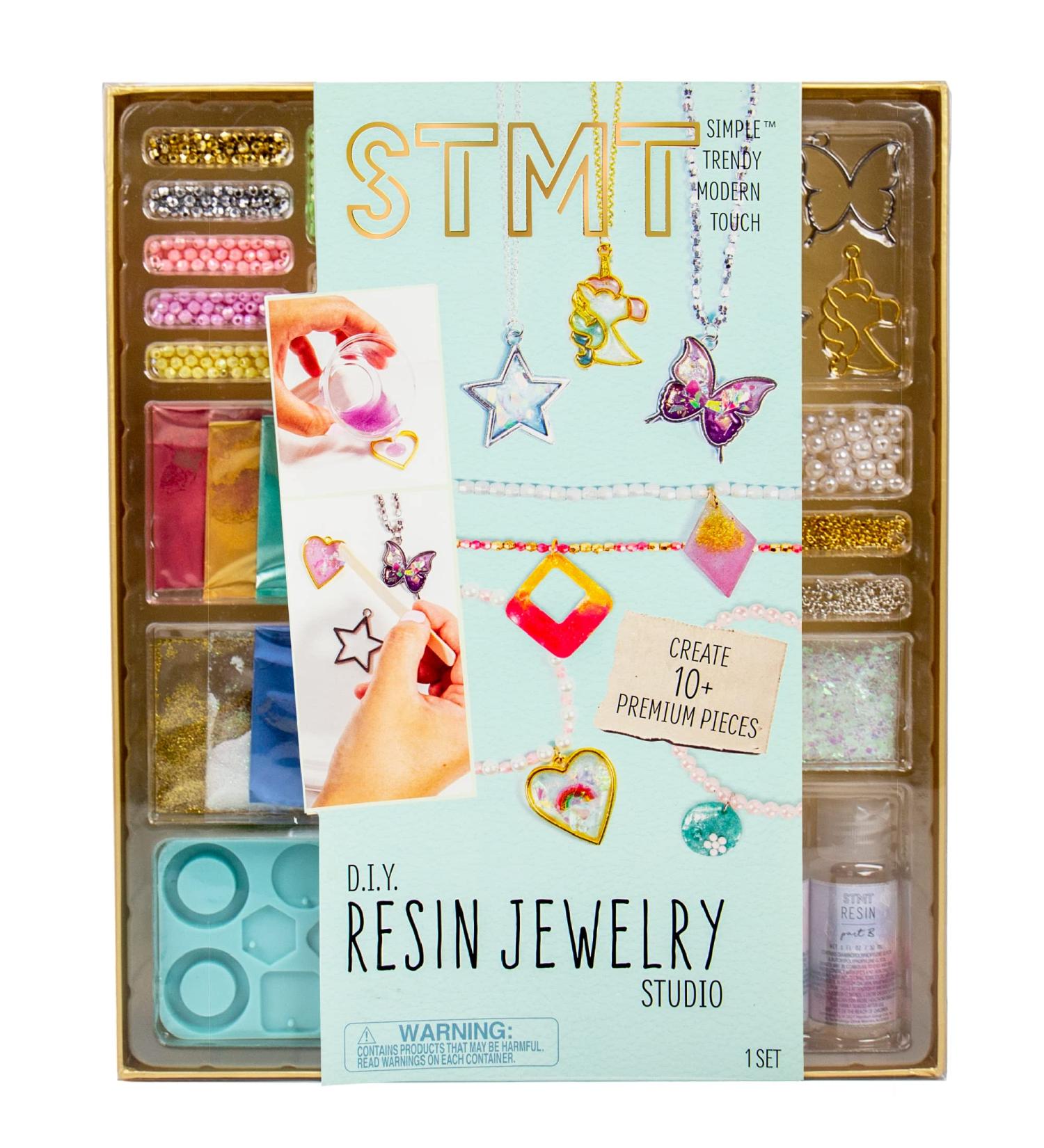 STMT D.I.Y. Resin Jewelry Studio Kit | Create Necklaces, Bracelets & More | All-in-One Resin Jewelry Making Kit with Molds | Fun & Easy Gift for Teen Girls 14 - Buy Online on GoSupps.com