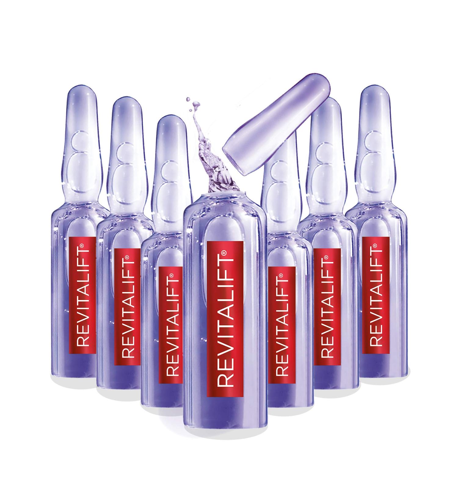 L'Oreal Paris Revitalift Derm Intensives Hyaluronic Acid Serum Ampoules | Anti-Aging Skin Replumping - 7 Day Boost (Pack of 7 - Buy Online on GoSupps.com