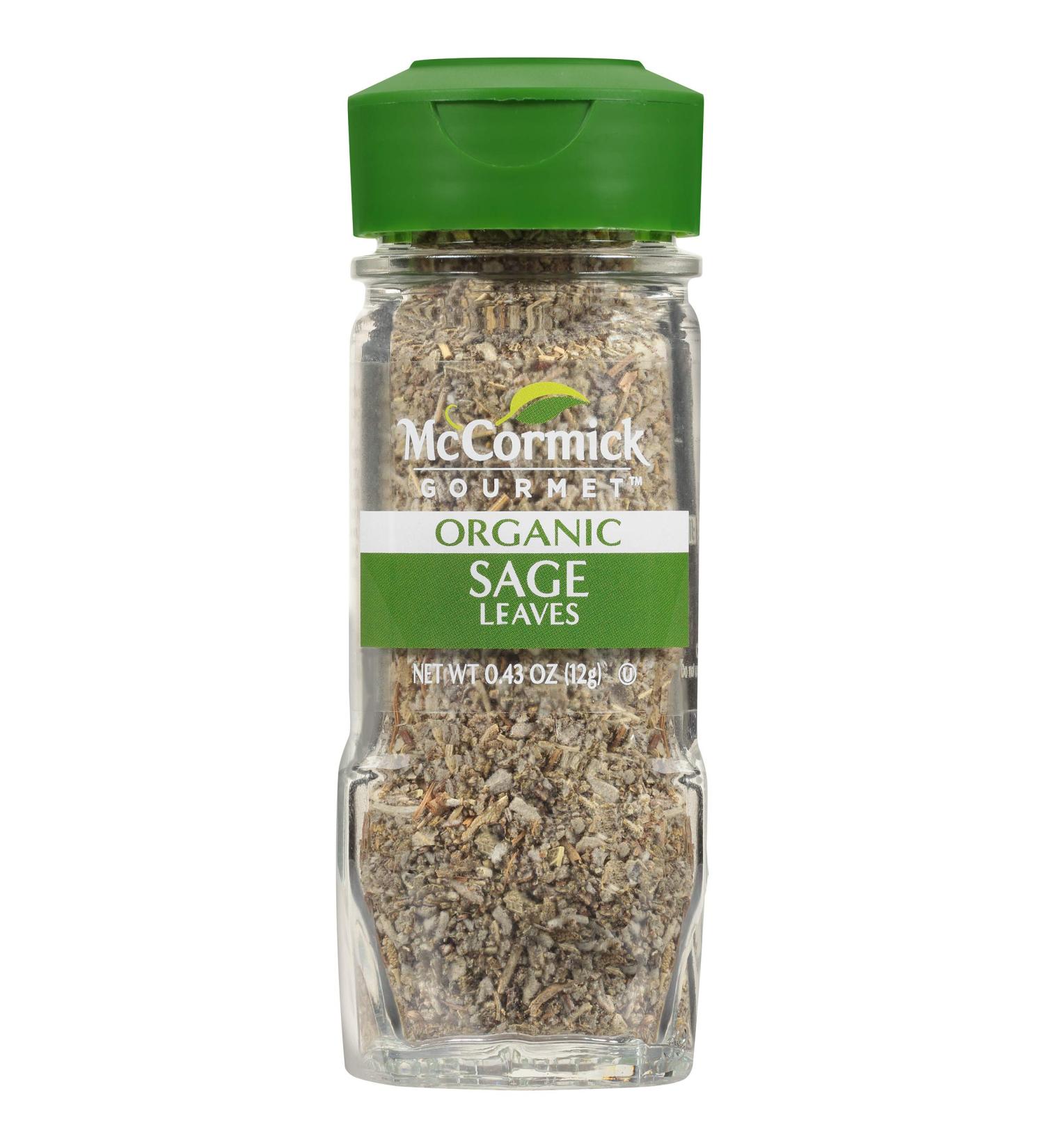McCormick Gourmet Organic Sage Leaves 0.43 oz - Premium Quality - Buy Online on GoSupps.com