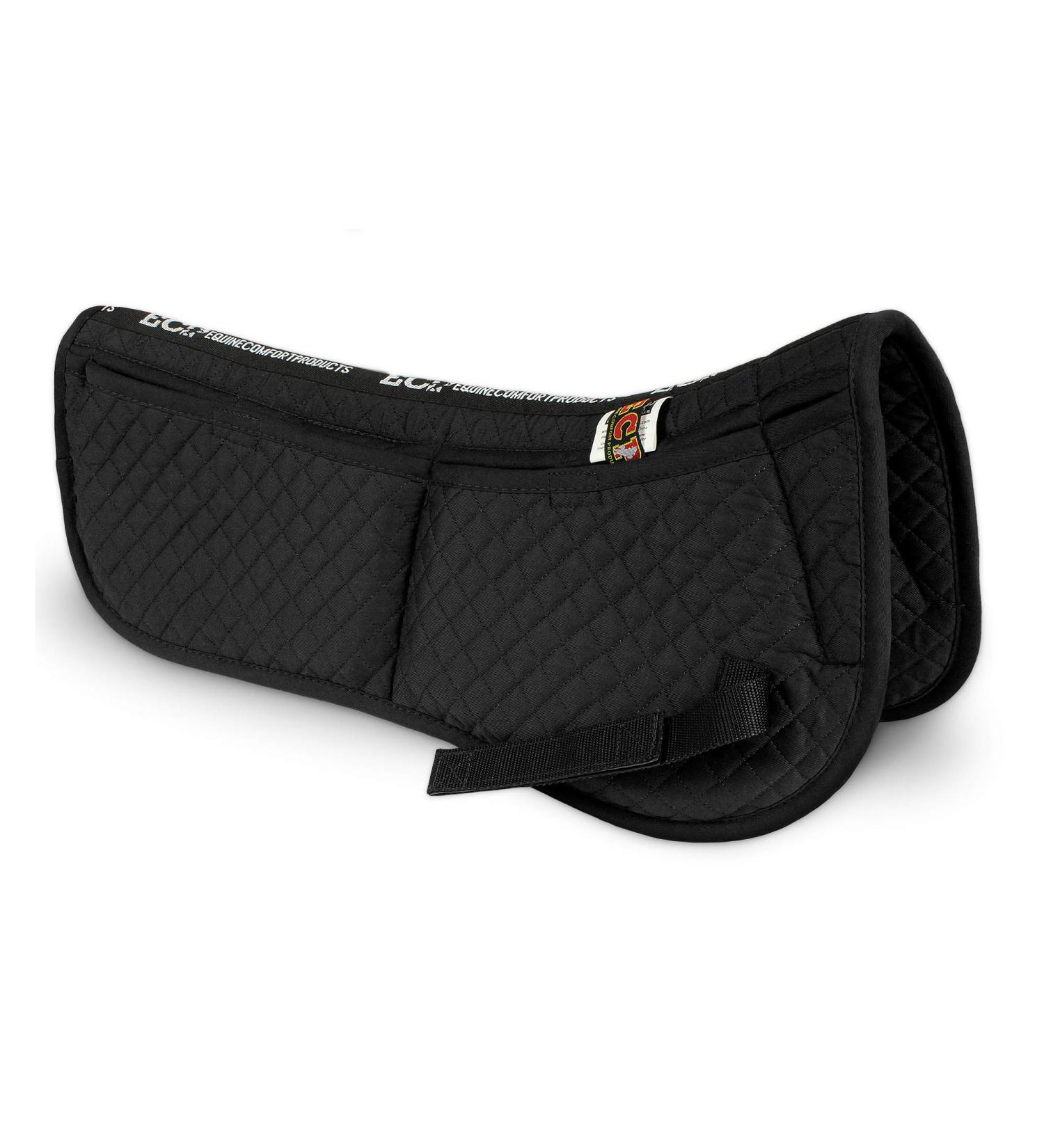 Adjustable Memory Foam Correction Half Saddle Pad - ECP Equine Comfort Products (Black) - Buy Online on GoSupps.com