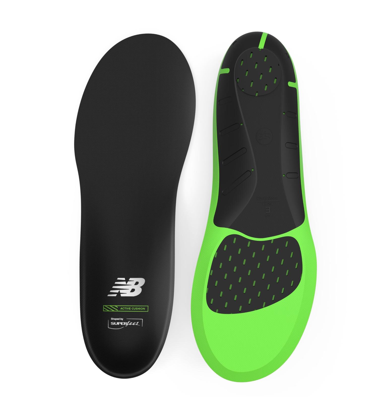 New Balance Active Cushion Shoe Inserts | Orthotic Inserts with Arch Support for Men & Women - Sizes 9.5-11 & 10.5-12 - Jasmine Green - Buy Online on GoSupps.com