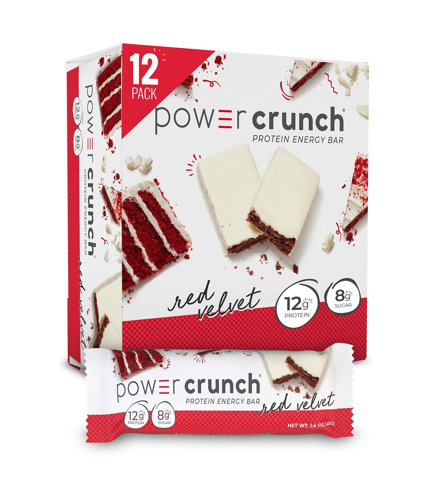 Power Crunch Red Velvet Whey Protein Bars - High Protein Snacks (12 Count) 1.4 Ounce - Buy Online on GoSupps.com