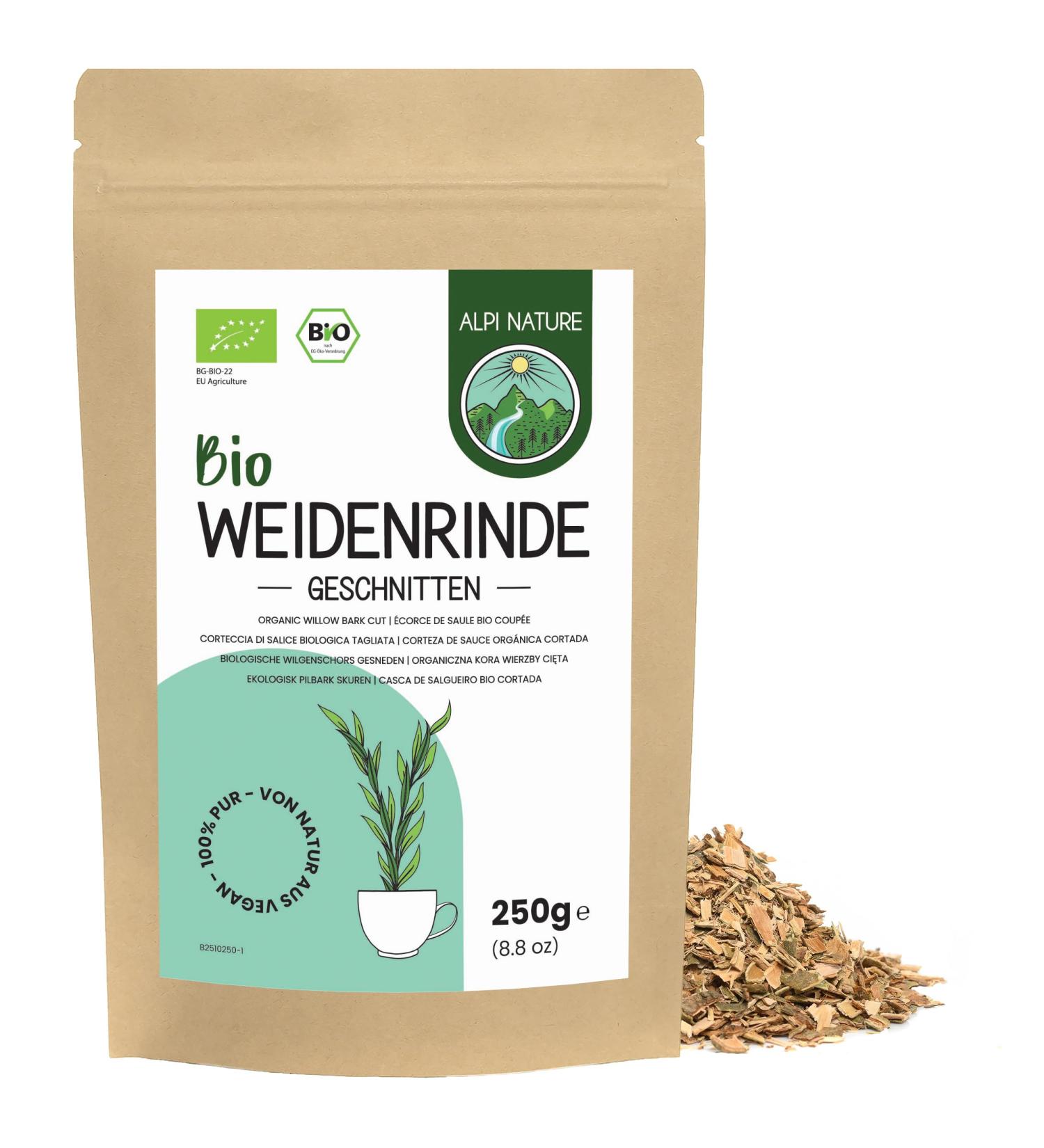 Alpi Nature corce de Saule Blanc Th BIO 250g corce de Saule Blanc s ch e et Coup e Th en Vrac - Buy Online on GoSupps.com