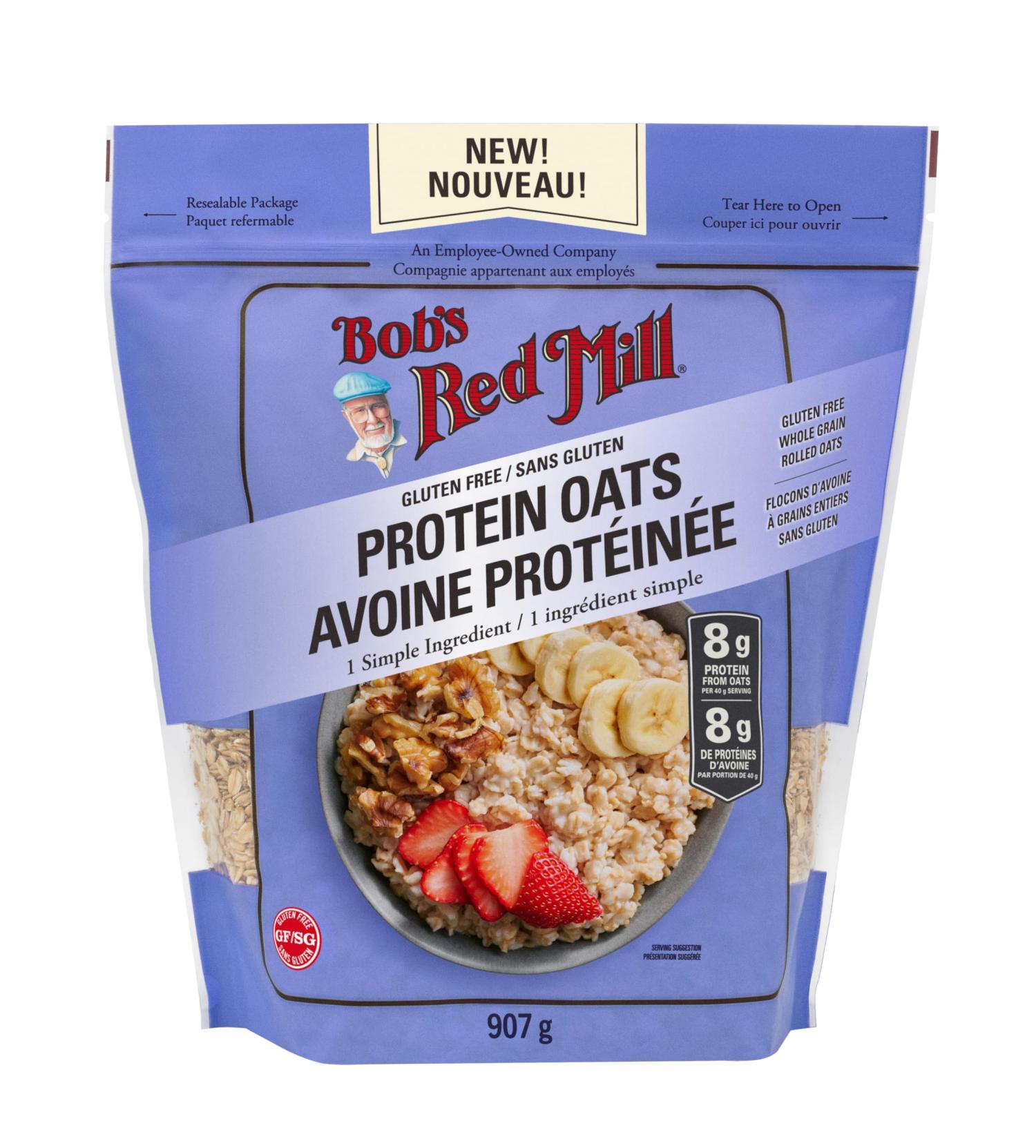 Bob's Red Mill Gluten-Free Non-GMO Whole Grain and Vegan Protein Oats 907 gr (Pack of 1) - Buy Online on GoSupps.com