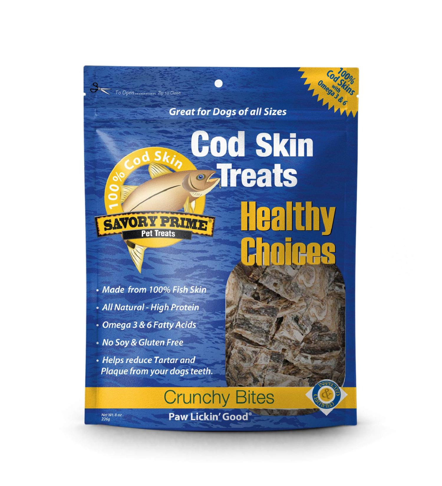 Savory Prime COD Skin 8oz - Natural, No Artificial Color (1 Pack) - Buy Online on GoSupps.com