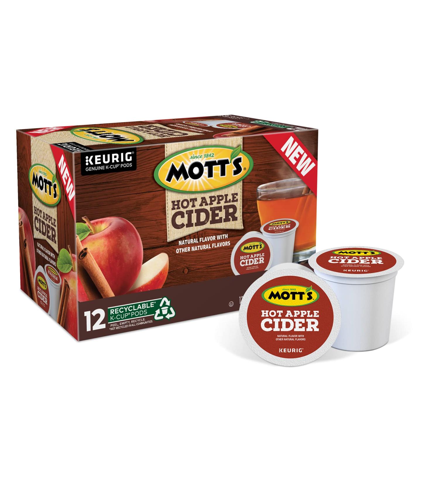 Mott's Hot Apple Cider Keurig K-Cup Pods - 12 Count - Buy Online on GoSupps.com