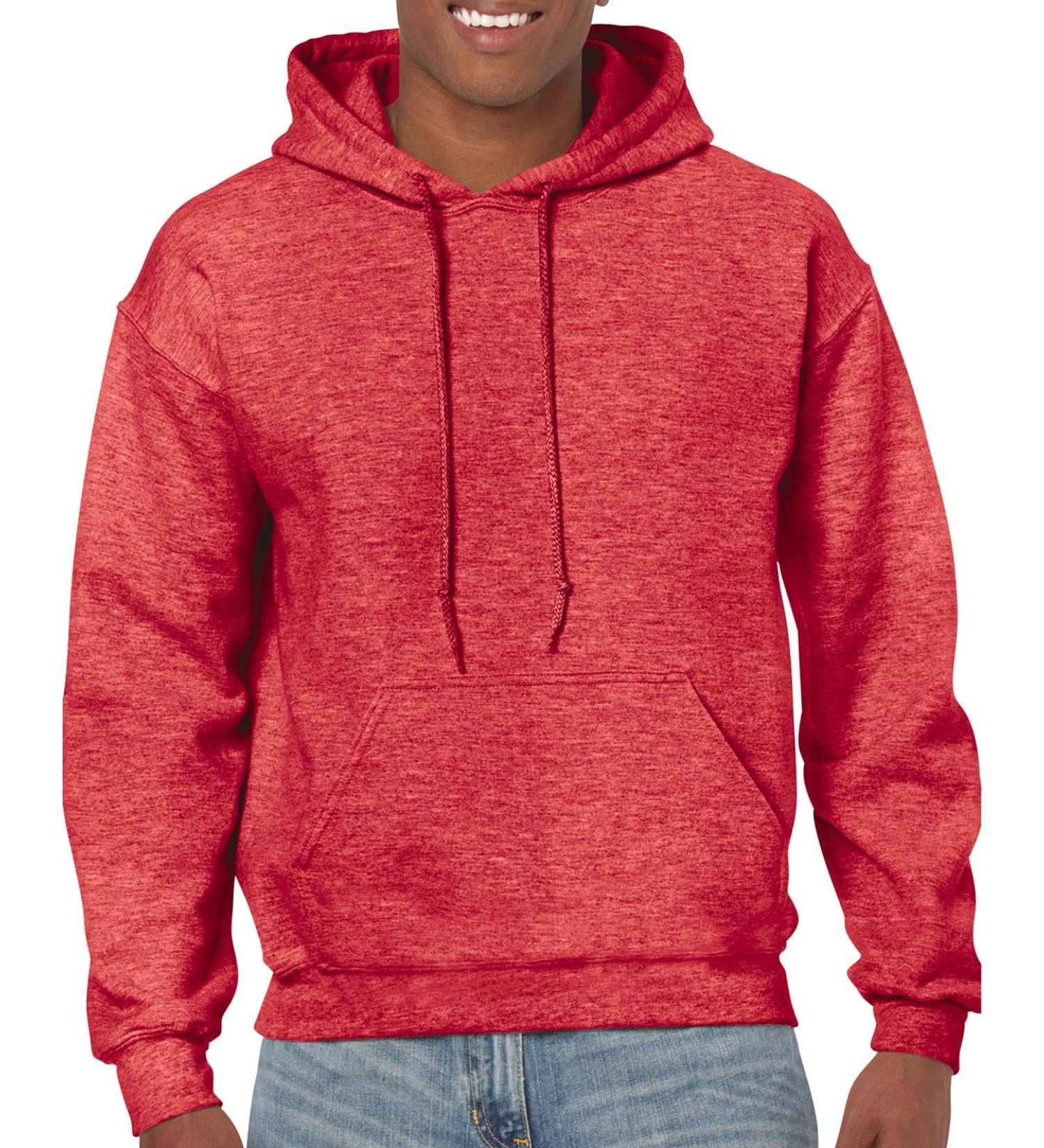 Heavy Blend 8 oz. 50/50 Hood (G185) Heather Scarlet Red Medium
