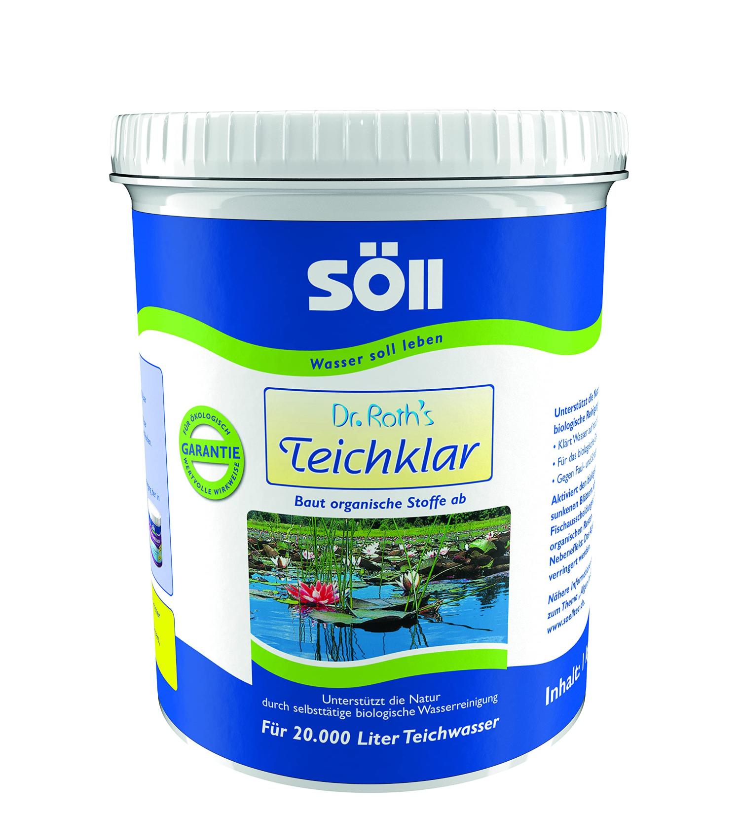 Buy S ll 80382 Dr.Roth's Pond Clear - 3 kg Microbiological Cleaner & Algae Prevention for 60 000 Liters - Natural Water Treatment - Buy Online on GoSupps.com