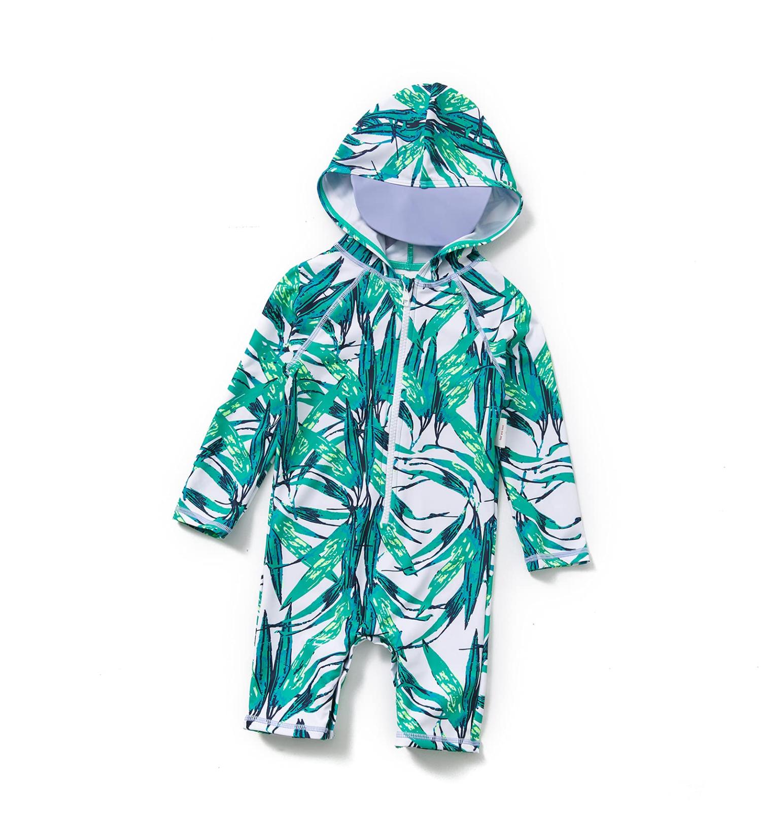 BONVERANO Baby Boys Swimsuit | Toddler Bathing Suit with UPF 50+ Sun Protection | Full-Zip Hoodie One Piece Swimwear | 6-9 Months - Buy Online on GoSupps.com