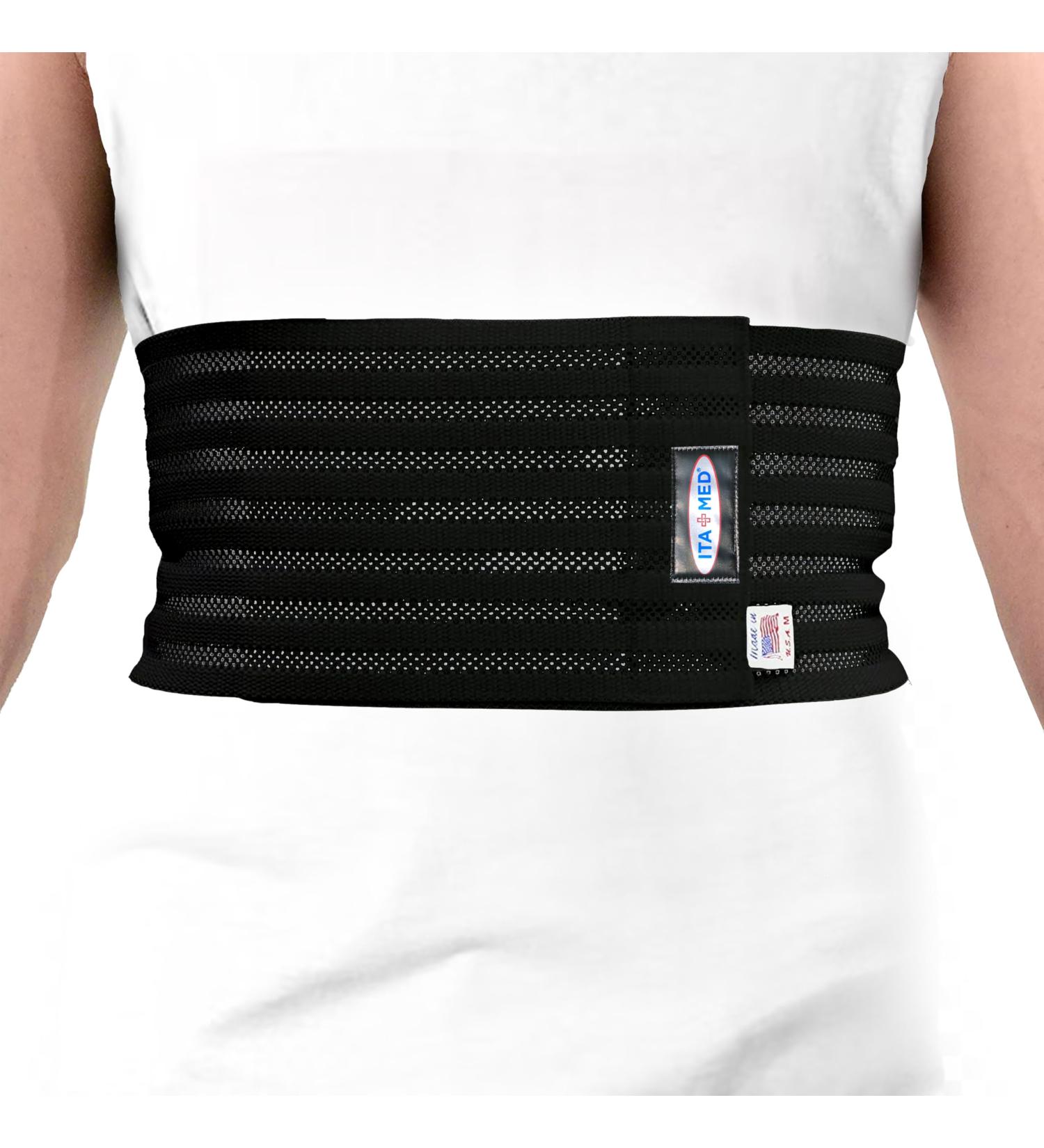 Buy ITA-MED Breathable Elastic Rib Brace for Men | Compression Support for Ribs | Made in USA | Small Size (Black) - Ideal for Broken Cracked Dislocated Ribs - Buy Online on GoSupps.com