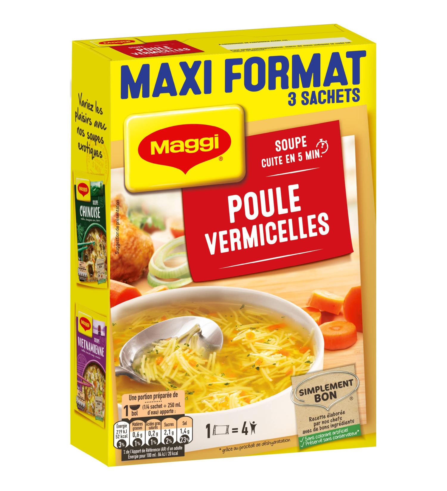Maggi Vermicelli Chicken Soup (3 Bags) 177 g - Buy Online on GoSupps.com