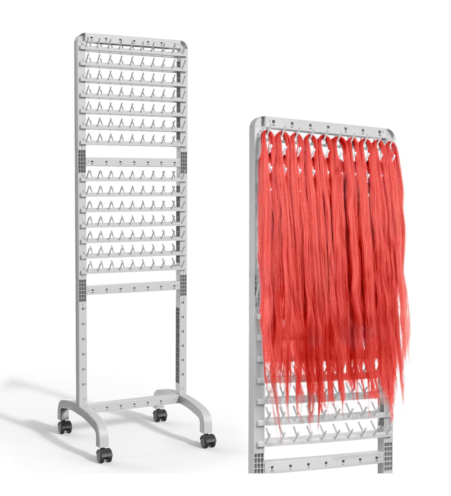Adjustable Braiding Hair Rack 280 Pegs 2-Sided Braid Rack for Hair Braiding Height Adjustable Hair Separator Stand with Wheels Pink Standing Braid Rack for Braiders Standing for Stylists Grey - Buy Online on GoSupps.com