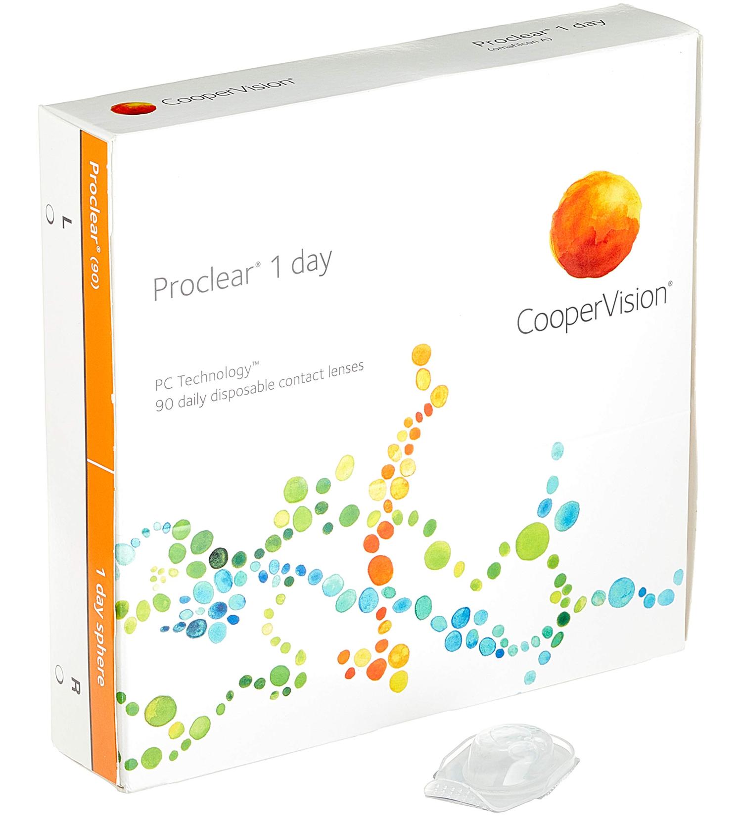Proclear 1 Day Daily Lenses - 90 Soft Lenses | BC 8.7mm | DIA 14.2mm | -1.25 Diopter - International Shipping Available - Buy Online on GoSupps.com