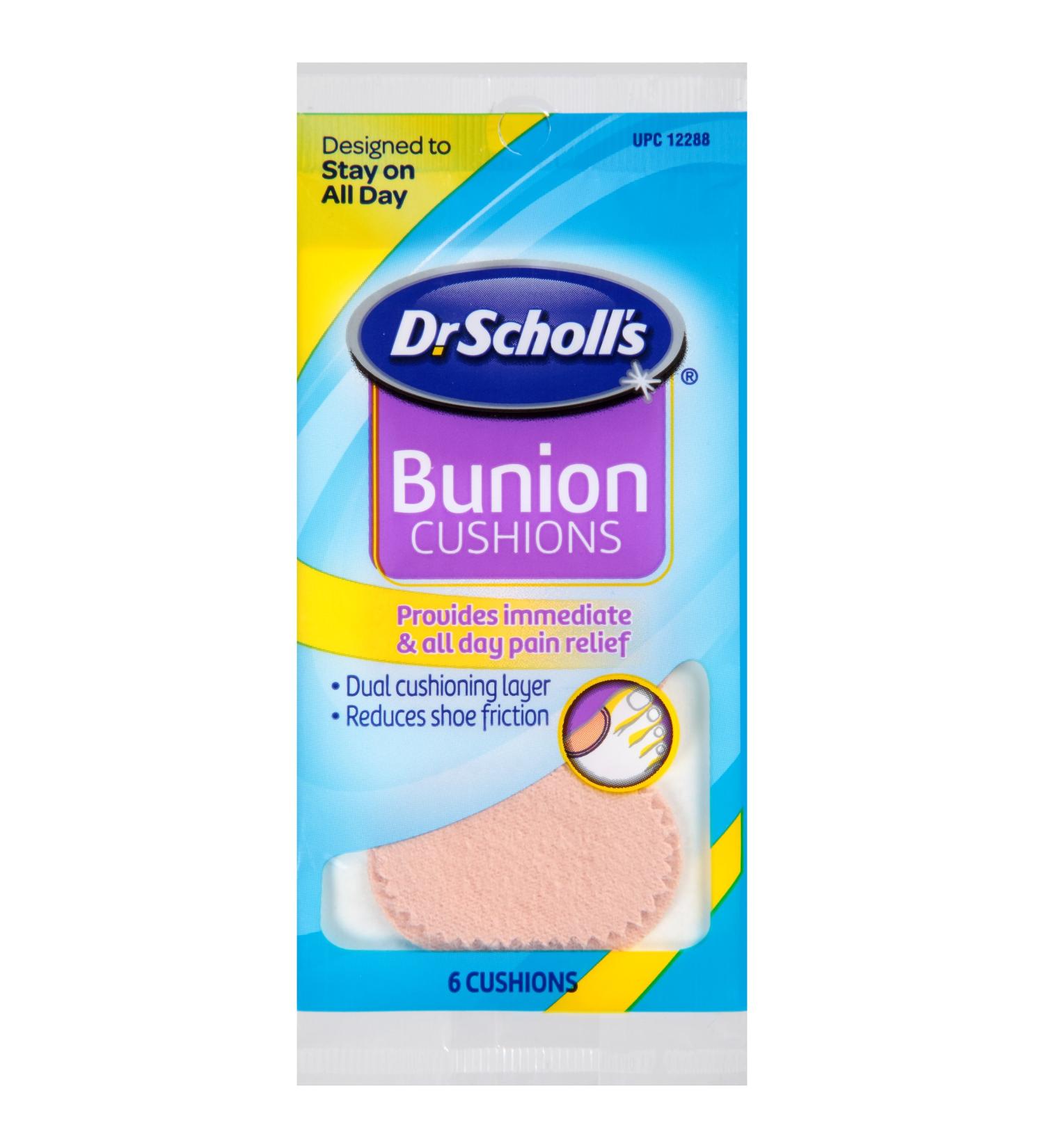 Dr. Scholl's Bunion Cushions 6 Count - Pain Relief and Comfort for Bunions - Buy Online on GoSupps.com