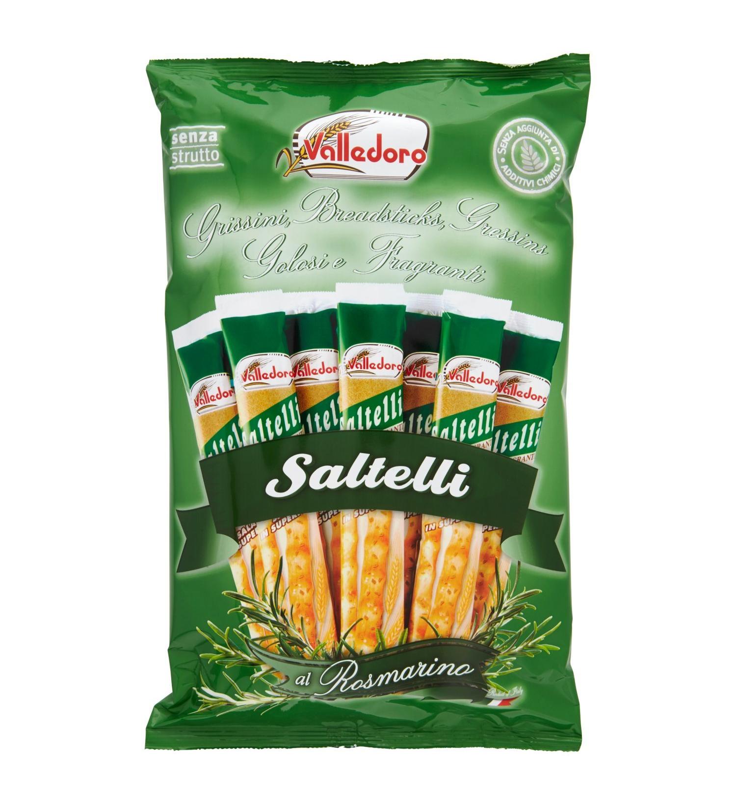 Valledoro Saltelli al Rosmarino - Authentic Rosemary Grissini 240g | International Shipping available - Buy Online on GoSupps.com