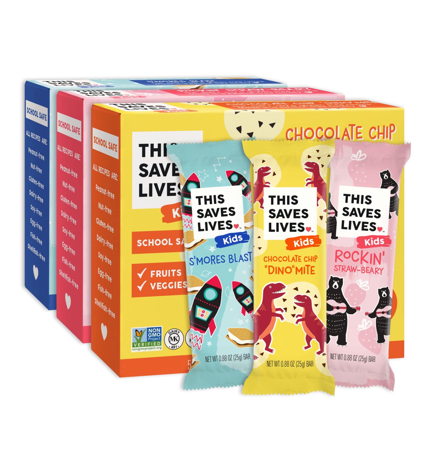 This Saves Lives Kids' Snack Bars (Variety Pack  0.88 Ounce (Pack of 15)) Variety Pack 0.88 Ounce (Pack of 15) - Buy Online on GoSupps.com
