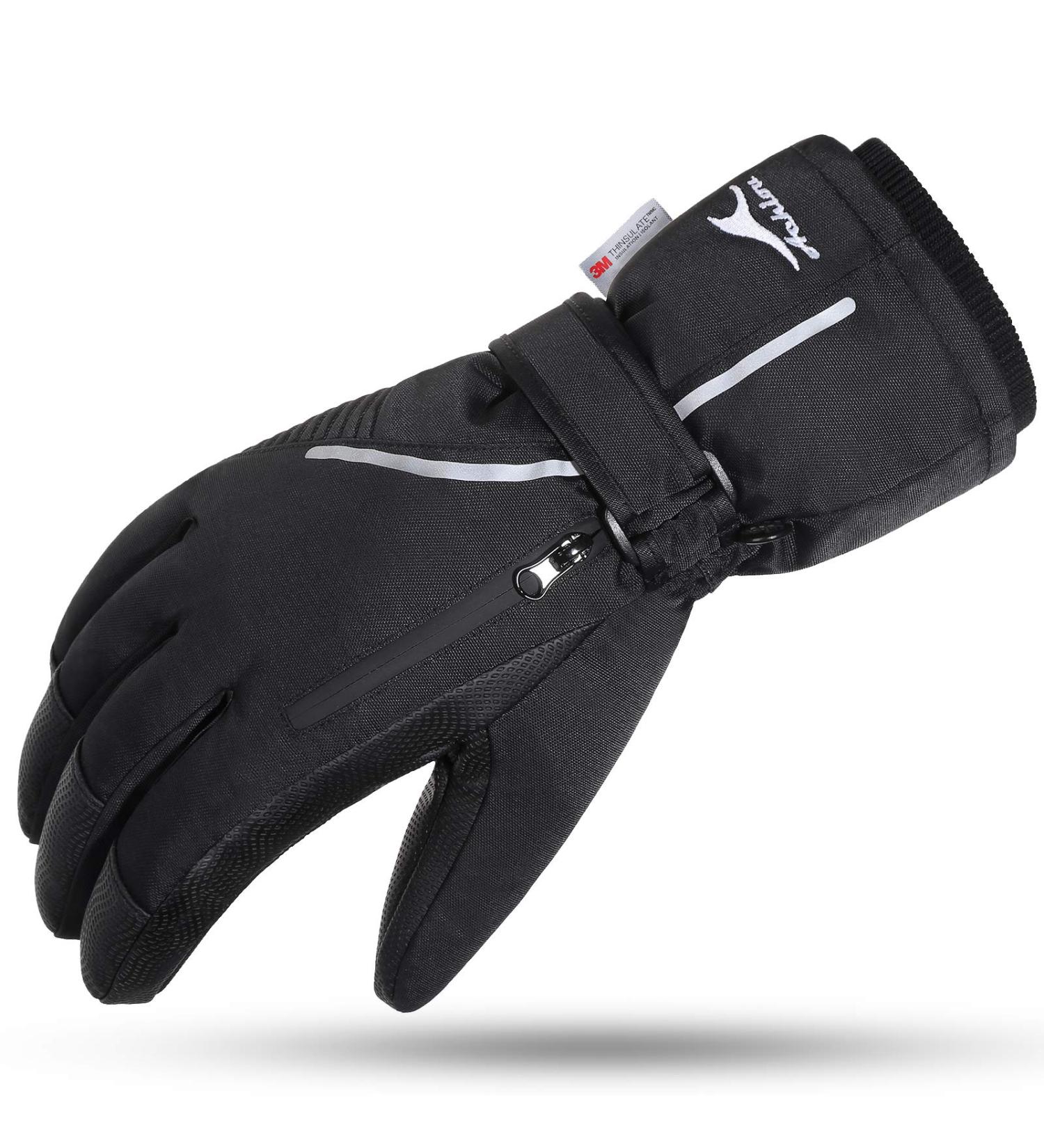 Achiou Waterproof Touchscreen Ski Snow Gloves for Men Women - Winter Warmth with Portable Pocket (Medium) - Buy Online on GoSupps.com