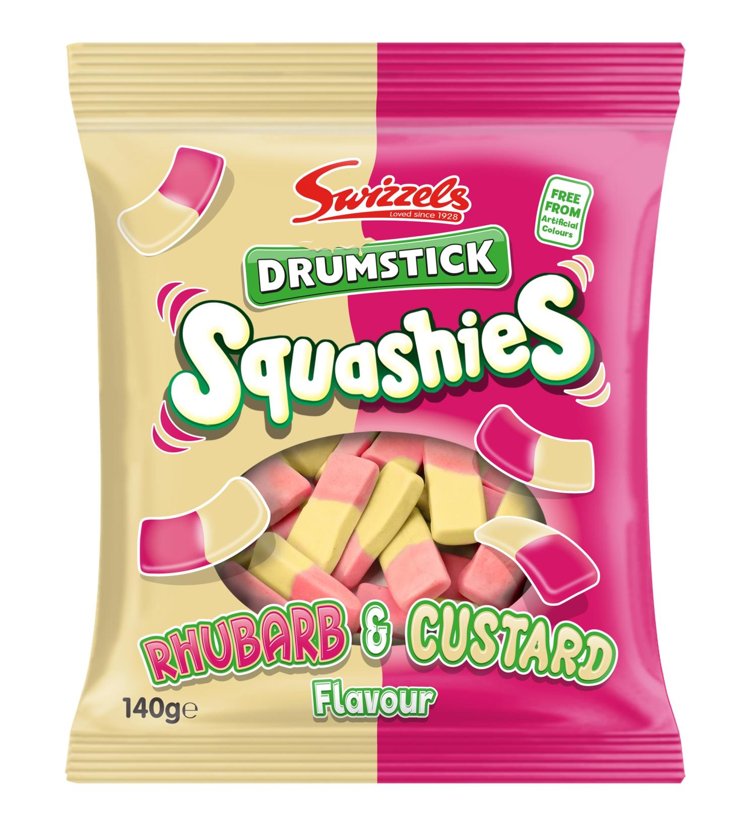 Squashies Drumstick Rhubarb & Custard 140g - Buy Online on GoSupps.com