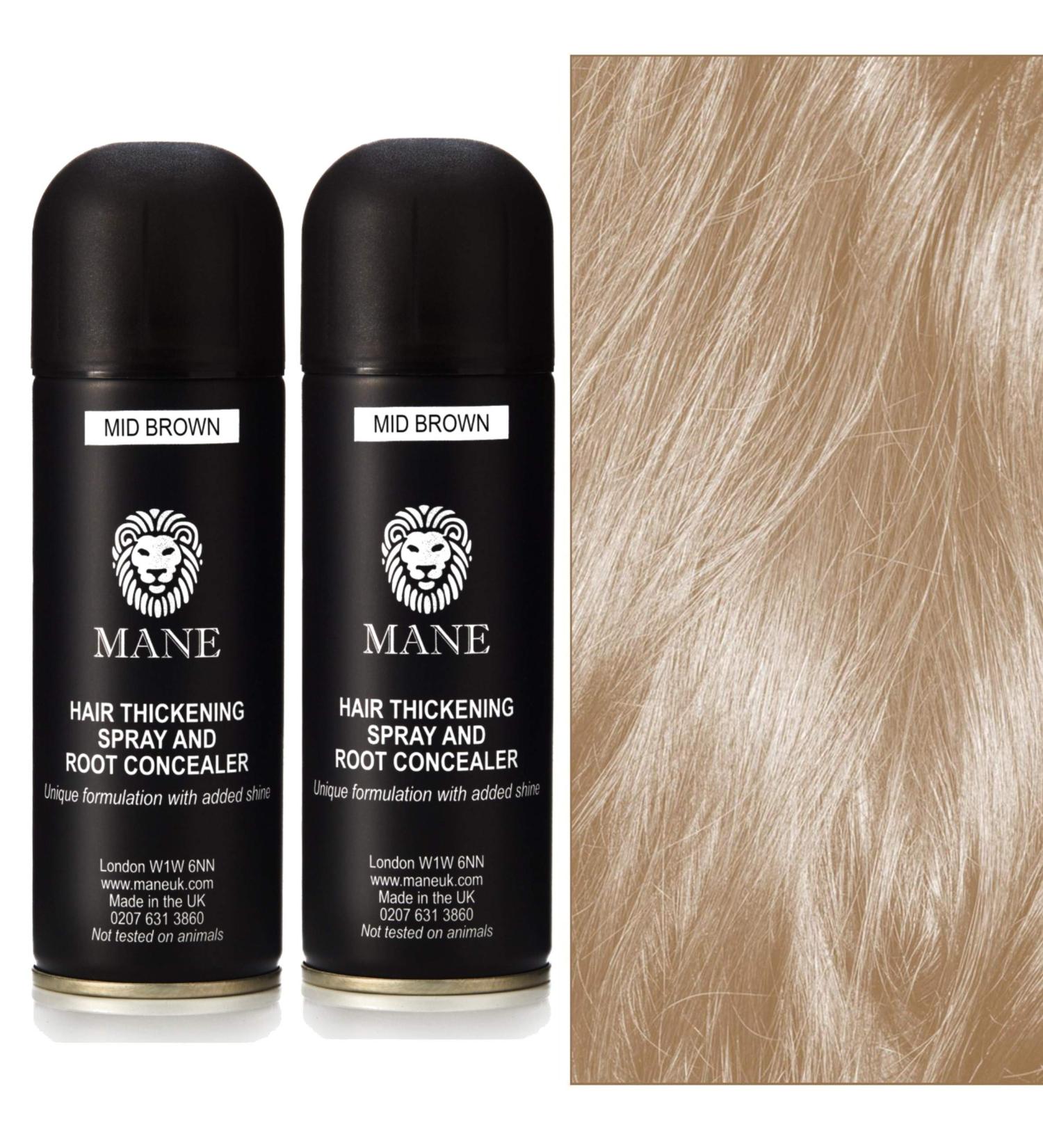 Mane Hair Thickening Spray Duo Pack 6.76 fl oz (Medium Brown) - Buy Online on GoSupps.com
