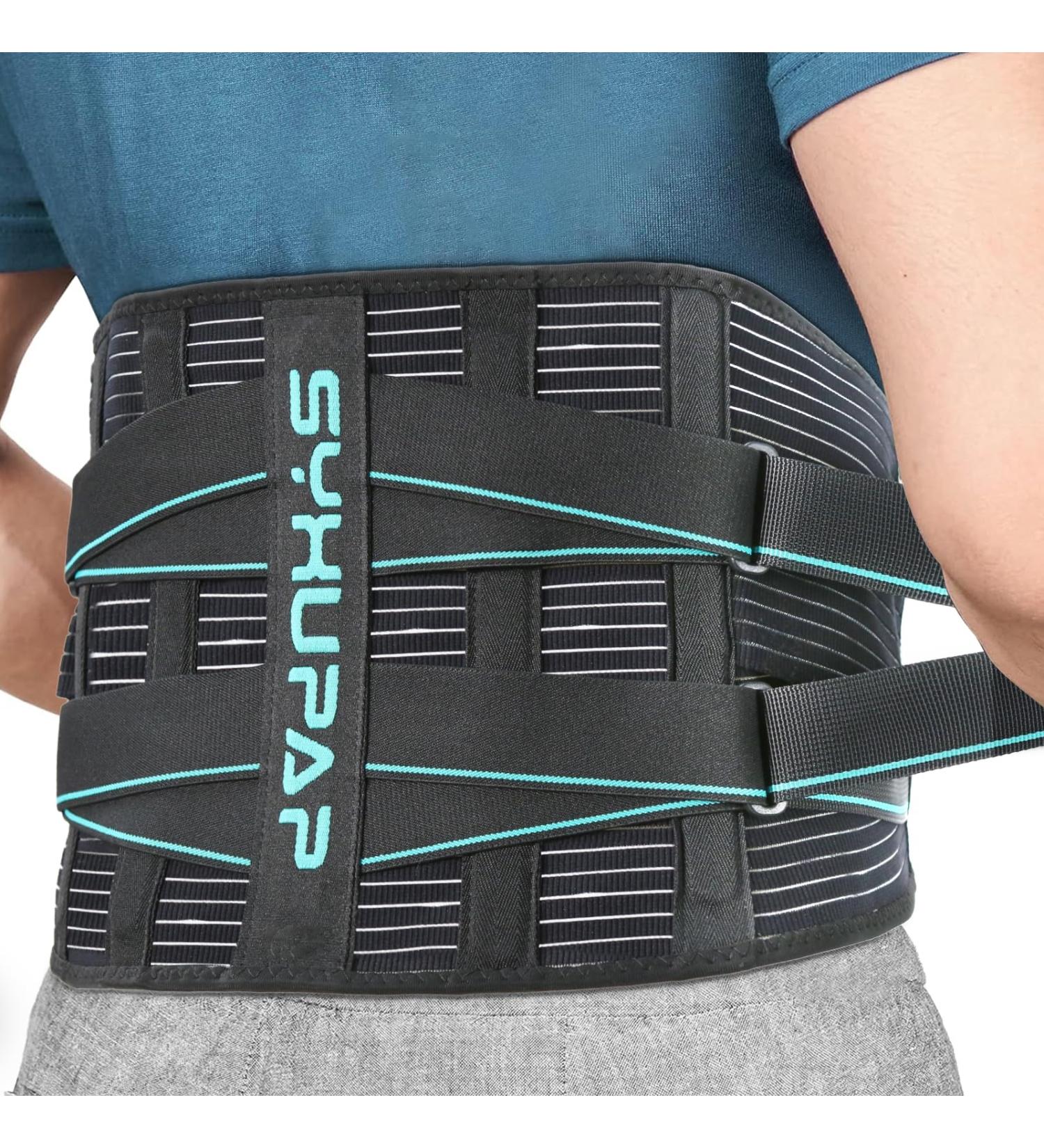 SYXUPAP Back Support Belt - Adjustable Back Brace for Lower Back Pain Relief Sciatica & Herniated Disc (S: 17 -24 Waist Up to 100lbs - Buy Online on GoSupps.com