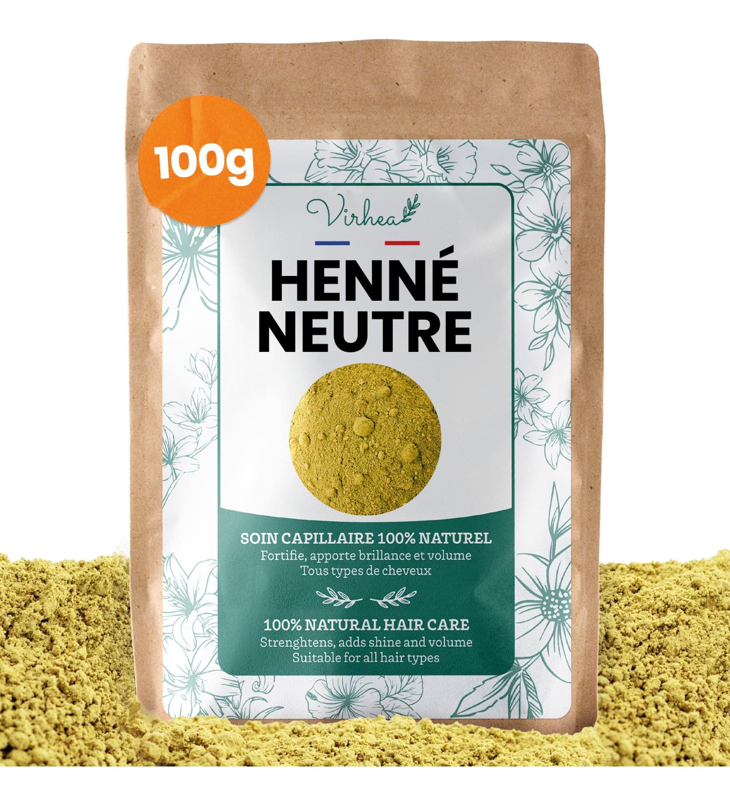 Neutral Henna 100g (Colorless) | Makes Hair Shinier and Stronger - Anti Lice & Anti-Dandruff | 100% Natural Care - Buy Online on GoSupps.com