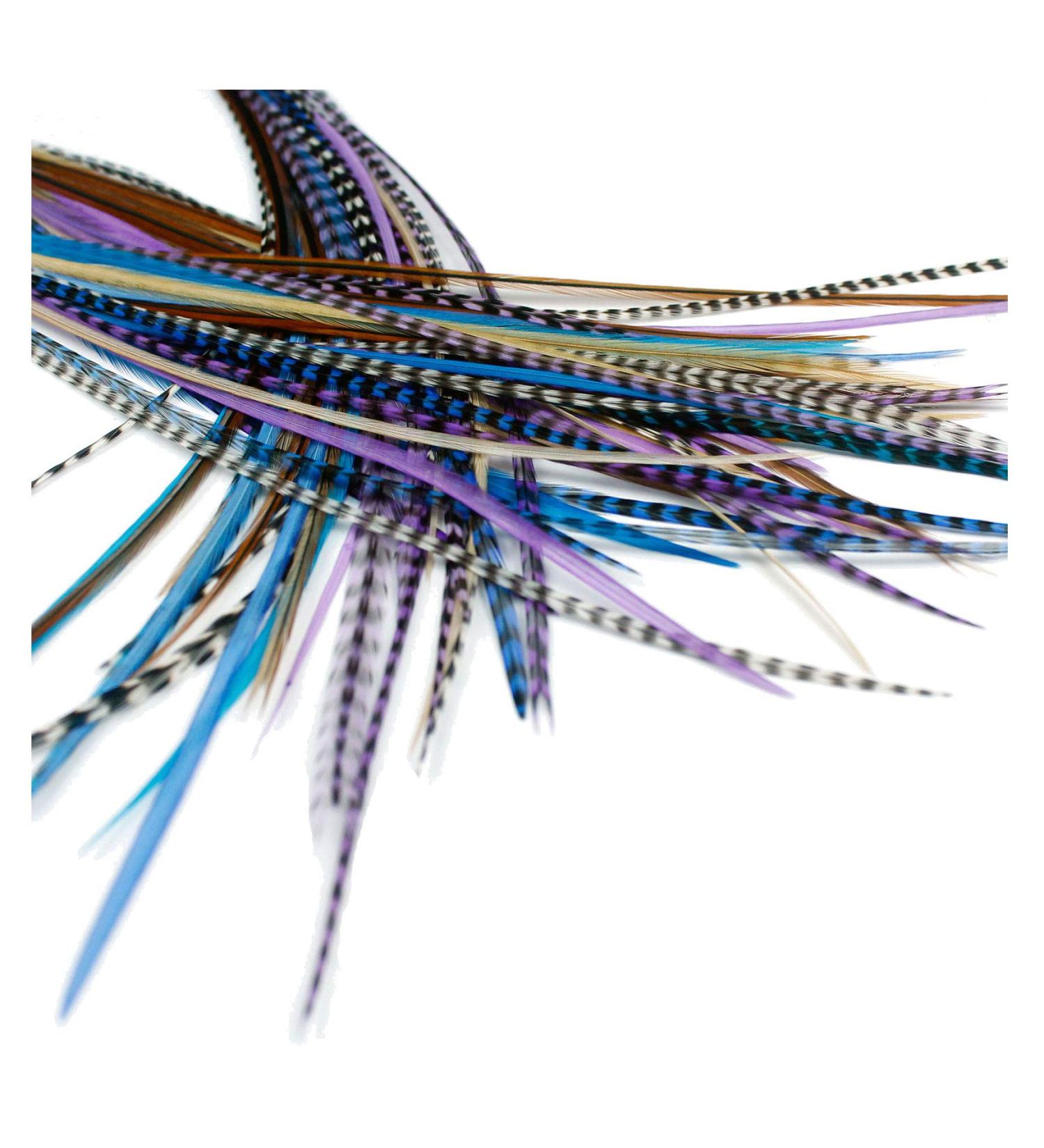 25 Real Feather Hair Extensions Short Skinny 7-9 inch - Starlight Naturals - Buy Online on GoSupps.com
