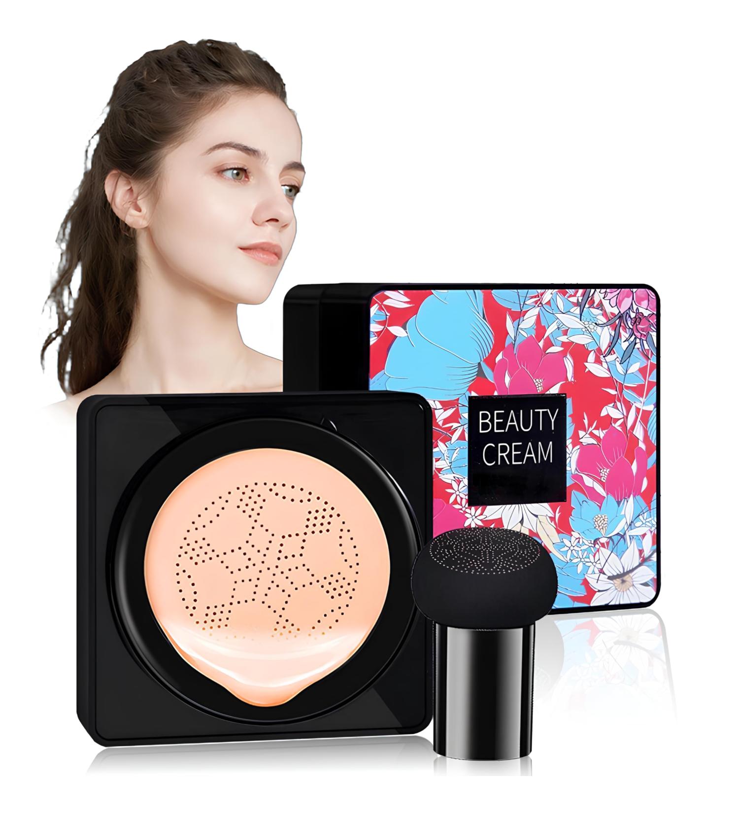 Mushroom Head Air Cushion CC Cream Foundation Fond de Teint Hydratant BB Cream Facile Appliquer Base de la Peau Cache Imperfections Durable Maquillage Nude claircissant Pigment-Naturelle Natural Color-C - Buy Online on GoSupps.com