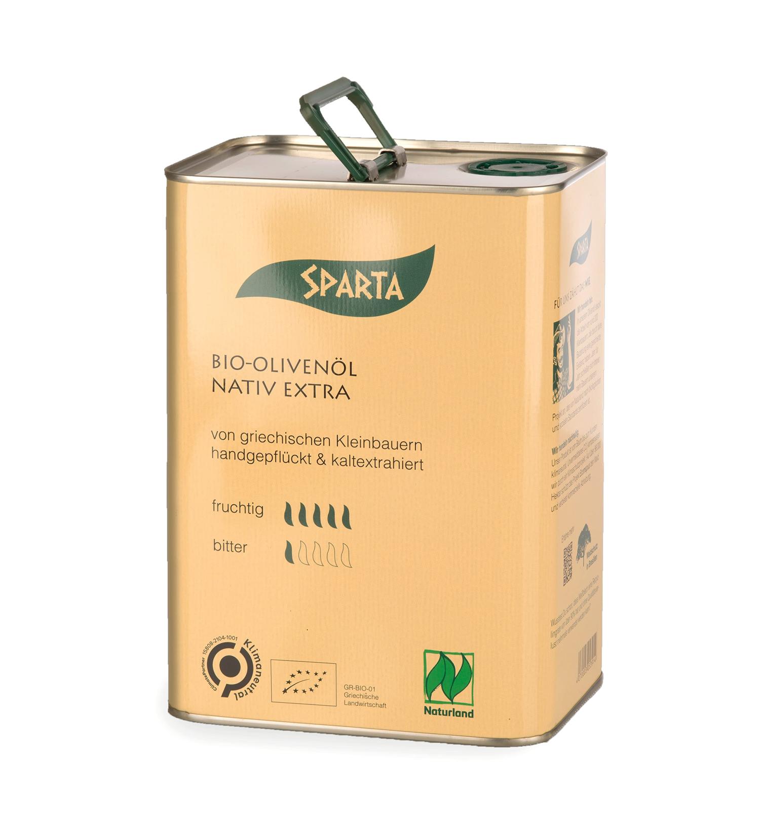 SPARTA Organic Extra Virgin Olive Oil 3L - Premium Quality from Greece - Authentic & Delicious - Buy Online on GoSupps.com