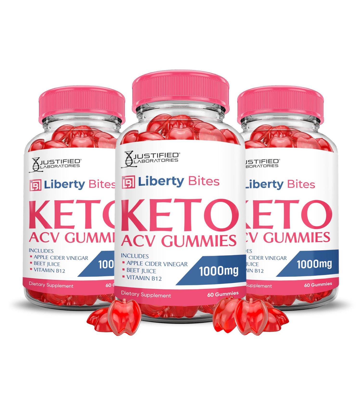 (3 Pack) Liberty Bites Keto ACV Gummies Advanced Formula 1000MG Libertybites Keto Gummies Apple Cider Vinegar Formulated with Pomegranate Beet Juice Powder B12 Vegan Non GMO 180 Gummys 60 Count (Pack of 3) - Buy Online on GoSupps.com