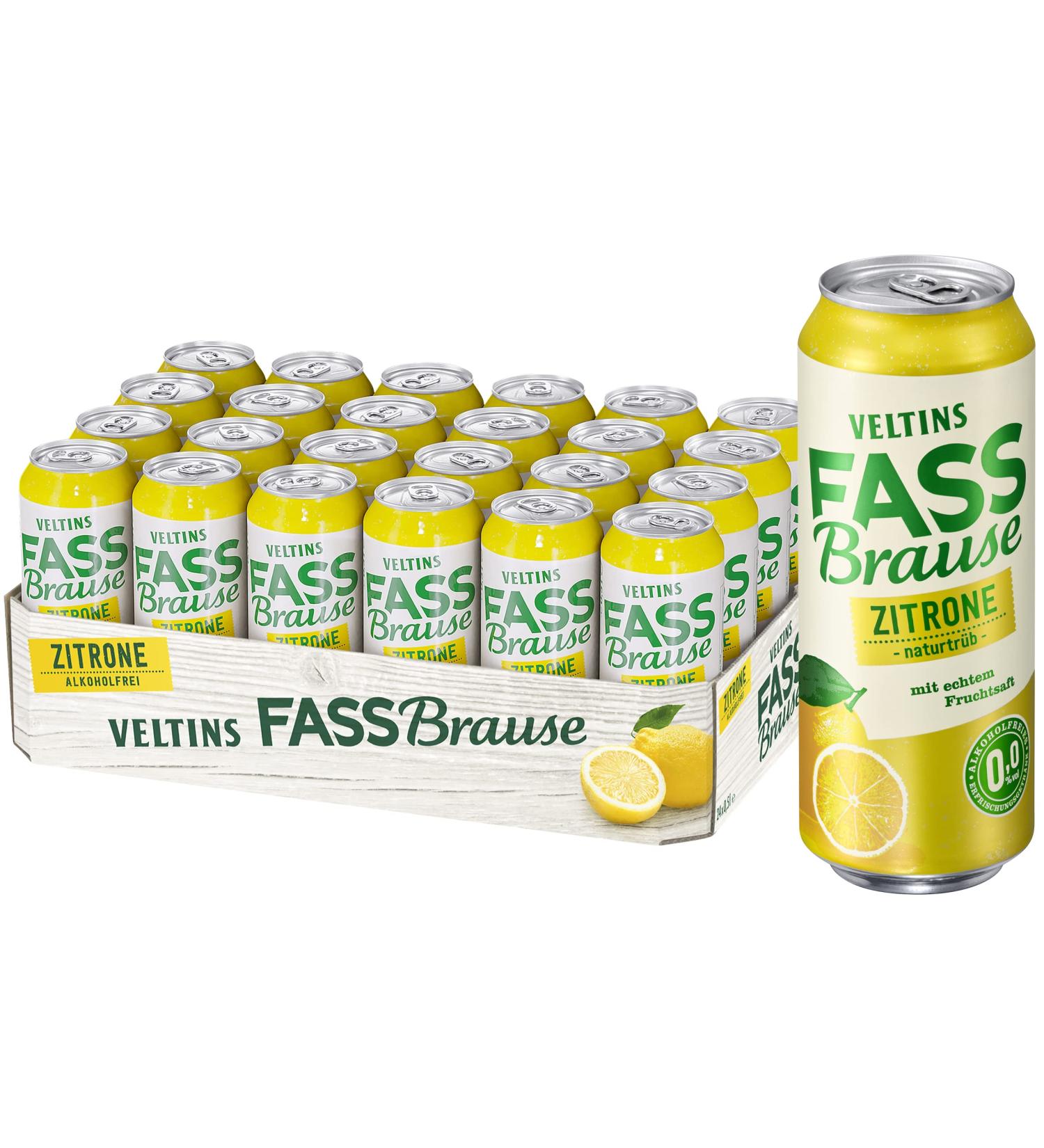 Buy VELTINS Fassbrause Lemon Alcohol-Free | DISPOSABLE 24x0.5L Cans - International Shipping Available! - Buy Online on GoSupps.com