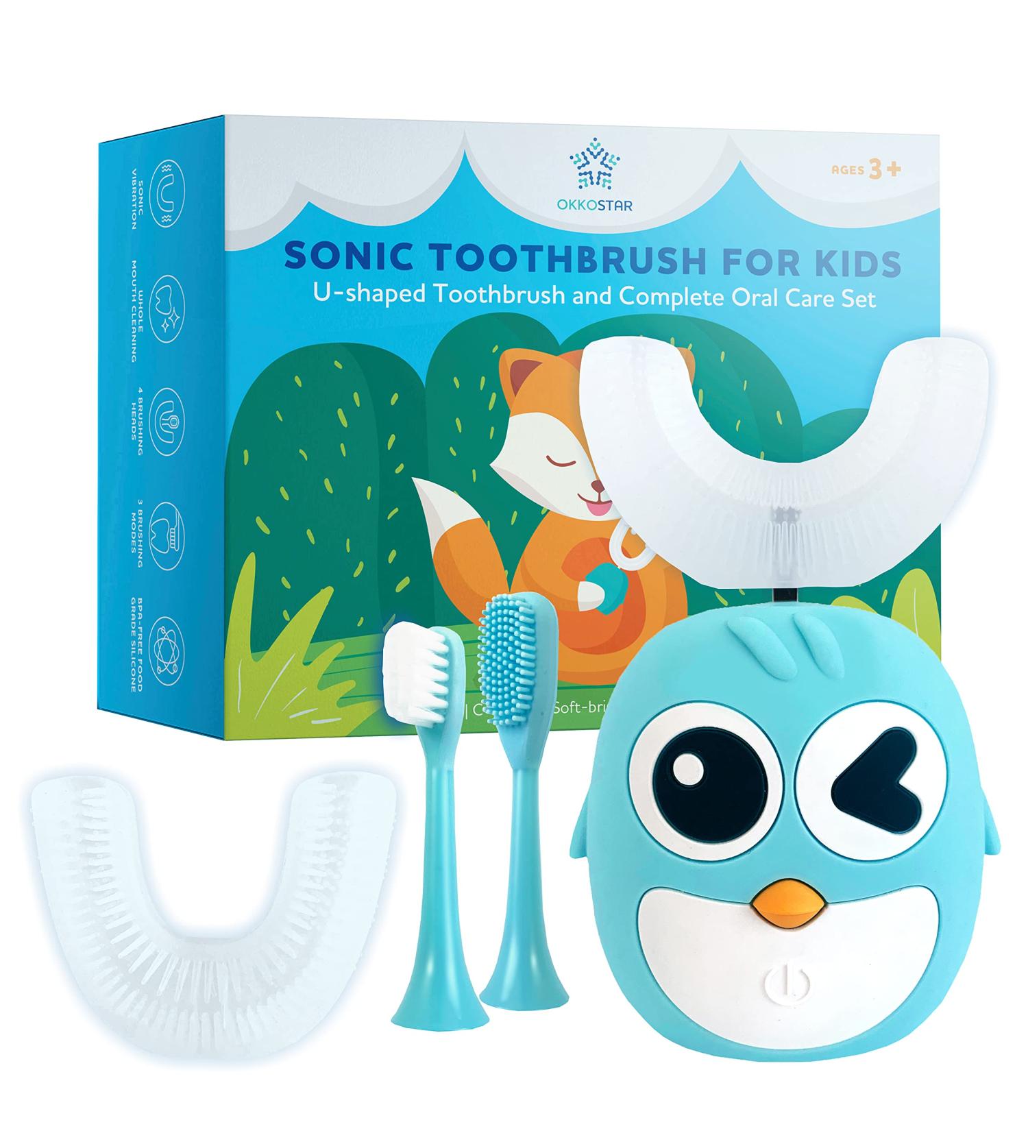 Kids Electric U-Shaped Toothbrush Set | BPA-Free | Ages 3-12 | 360 Toothbrush for Complete Oral Care - Buy Online on GoSupps.com