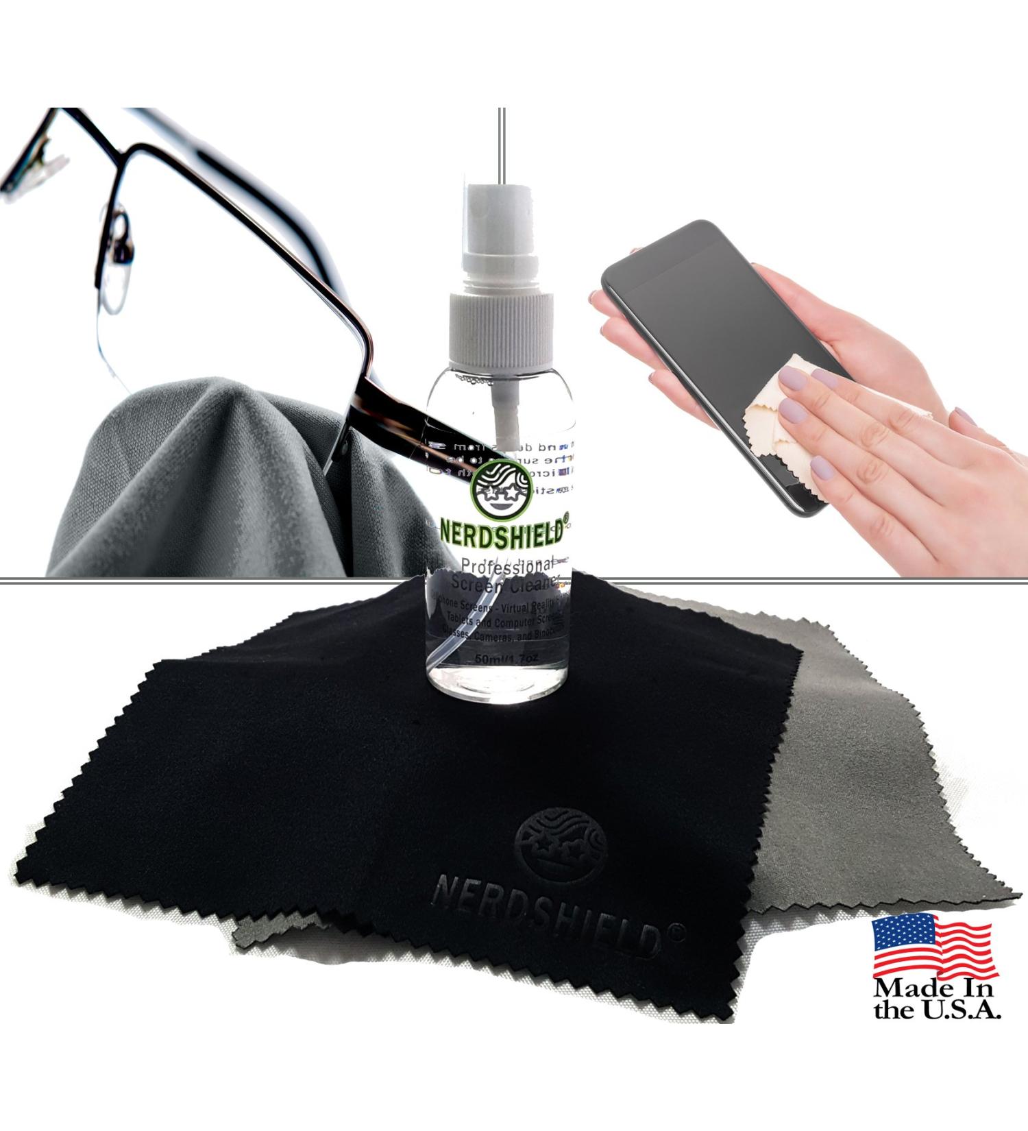 Leader Liquid Lens Cleaner Kit - Eyeglass & Cell Phone Cleaner (1.7oz) with 2 Microfiber Cloths | Travel Size International Shipping Available - Buy Online on GoSupps.com