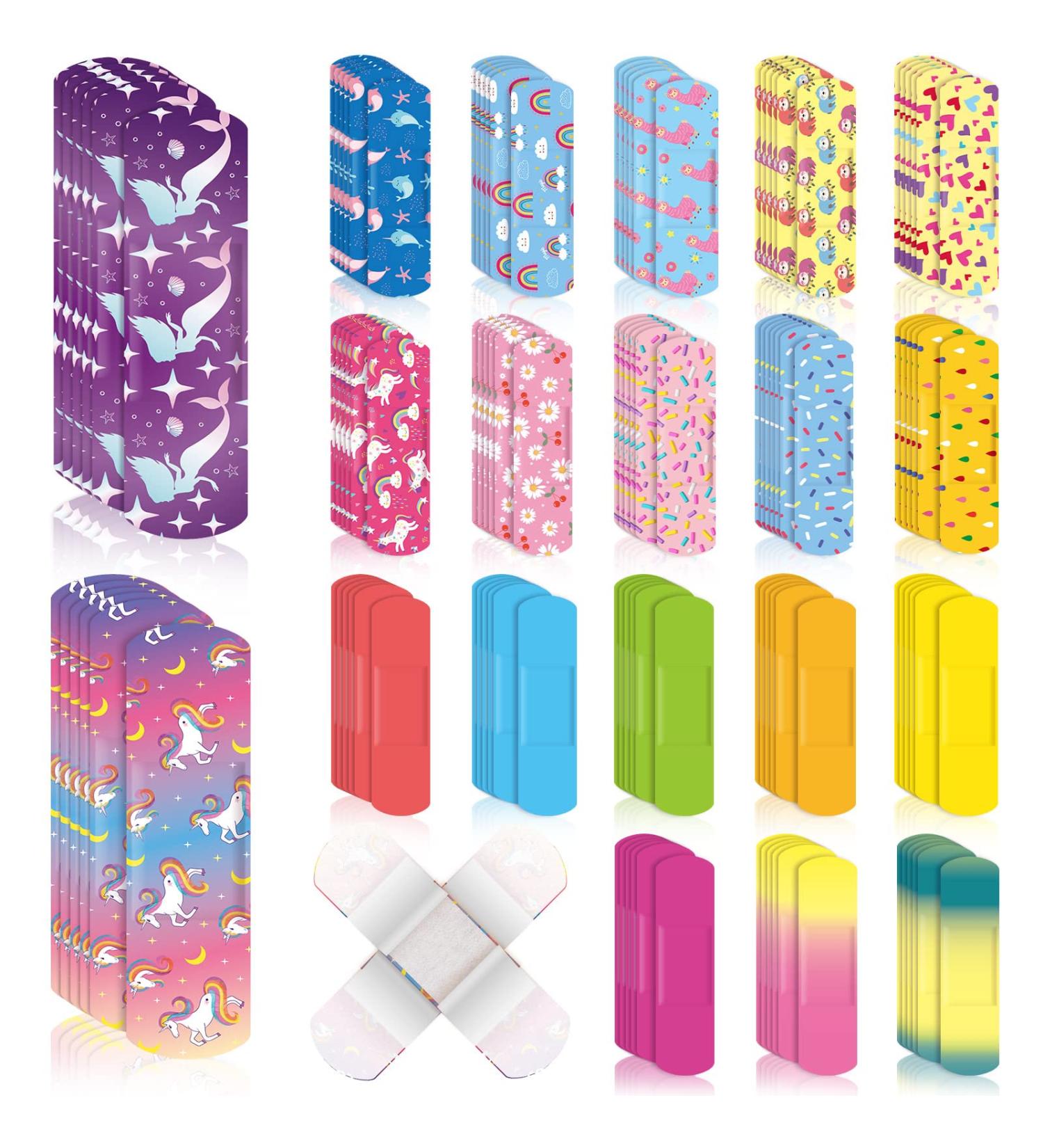 120 Kids Cartoon Bandages Bulk - Waterproof & Colorful Strips for Children's Cuts, Scrapes & Burns - Buy Online on GoSupps.com