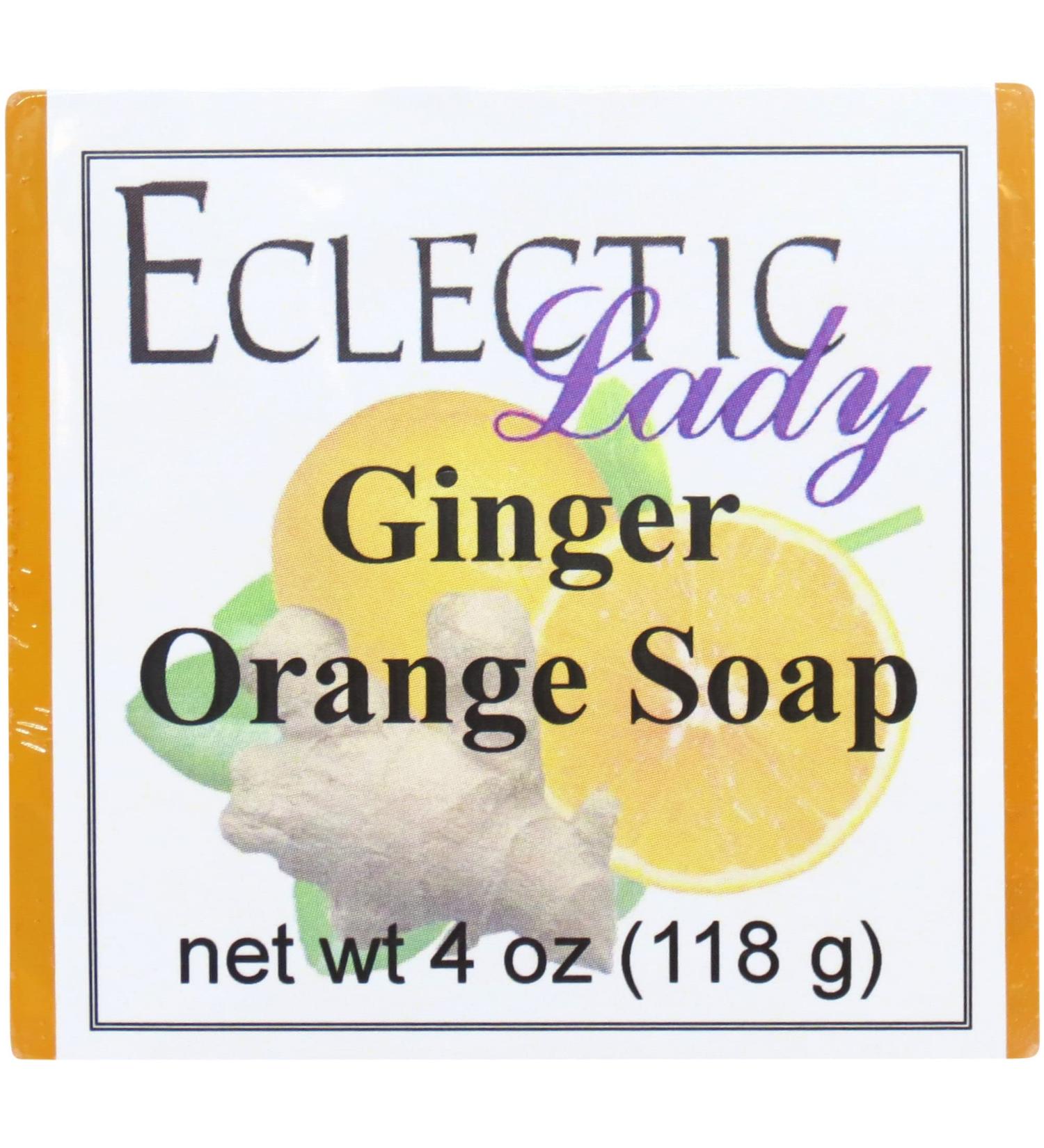 Ginger Orange Glycerin Soap by Eclectic Lady - Nourishing 4 oz Bar for Hydrated Skin | Buy Internationally - Buy Online on GoSupps.com
