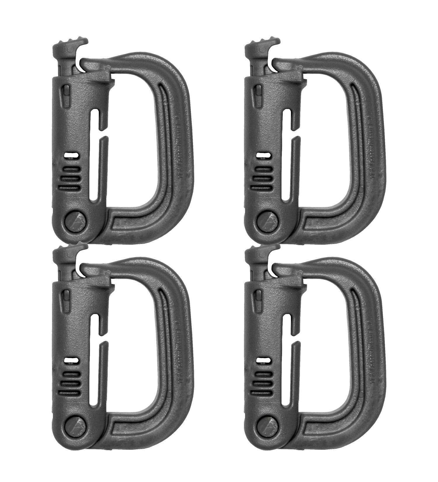 ITW 4-Pack Black D-Ring Grimloc Locking for Molle Webbing - USA Made - Buy Online on GoSupps.com