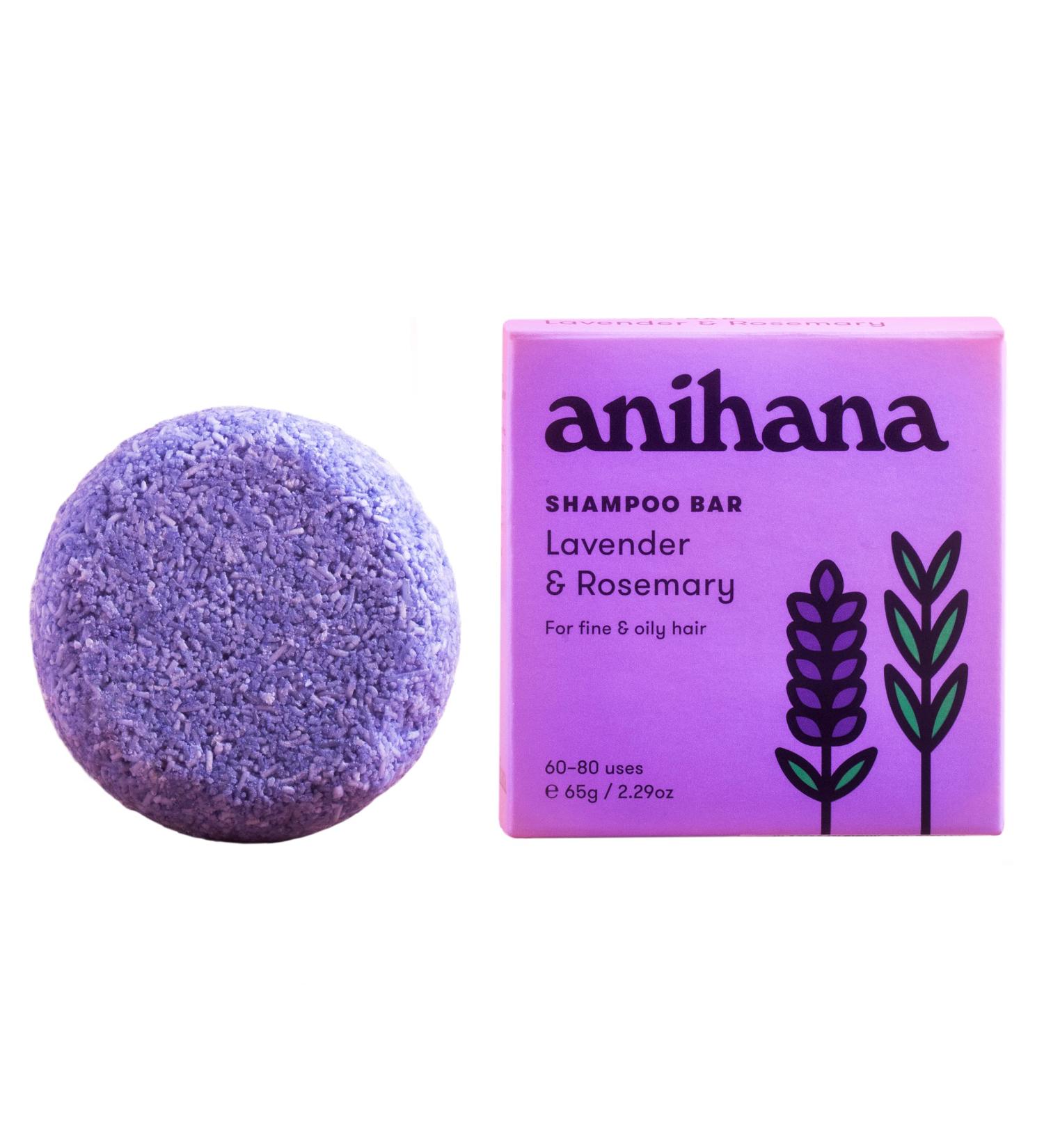 ANIHANA Lavender Rosemary Shampoo Bar - Deep Cleansing for Fine & Oily Hair | 2.29 oz (Up to 80 Washes) - Buy Online on GoSupps.com