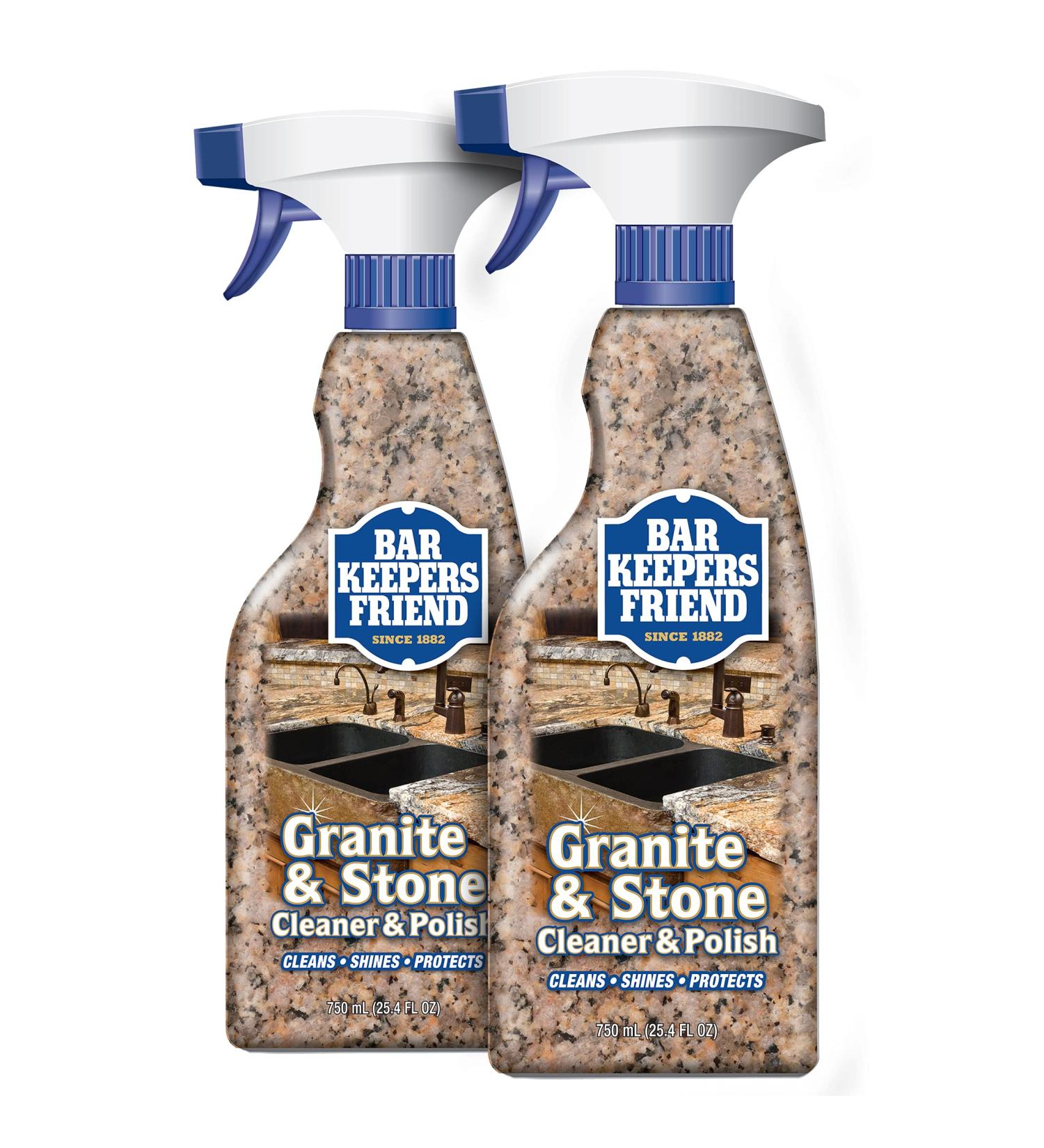 Bar Keepers Friend Granite & Stone Cleaner & Polish - 25.4 oz - For Natural & Manufactured Stone, Quartz, Marble - Countertop Cleaner & Polish - Buy Online on GoSupps.com