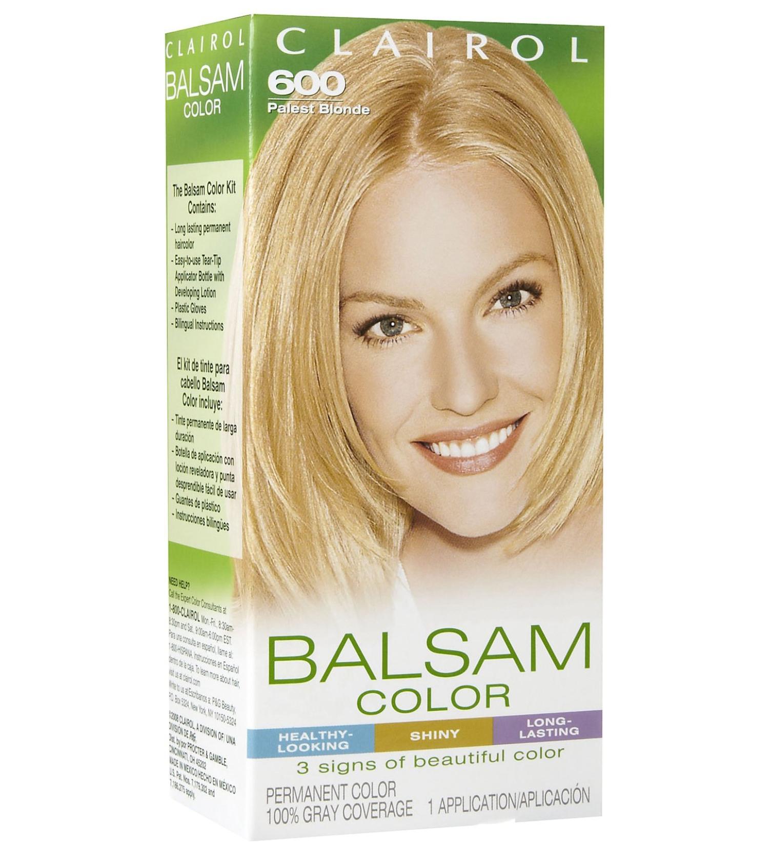 Clairol Balsam Hair Color - Palest Blonde 600 | Shop Internationally for Vibrant Shades - Buy Online on GoSupps.com