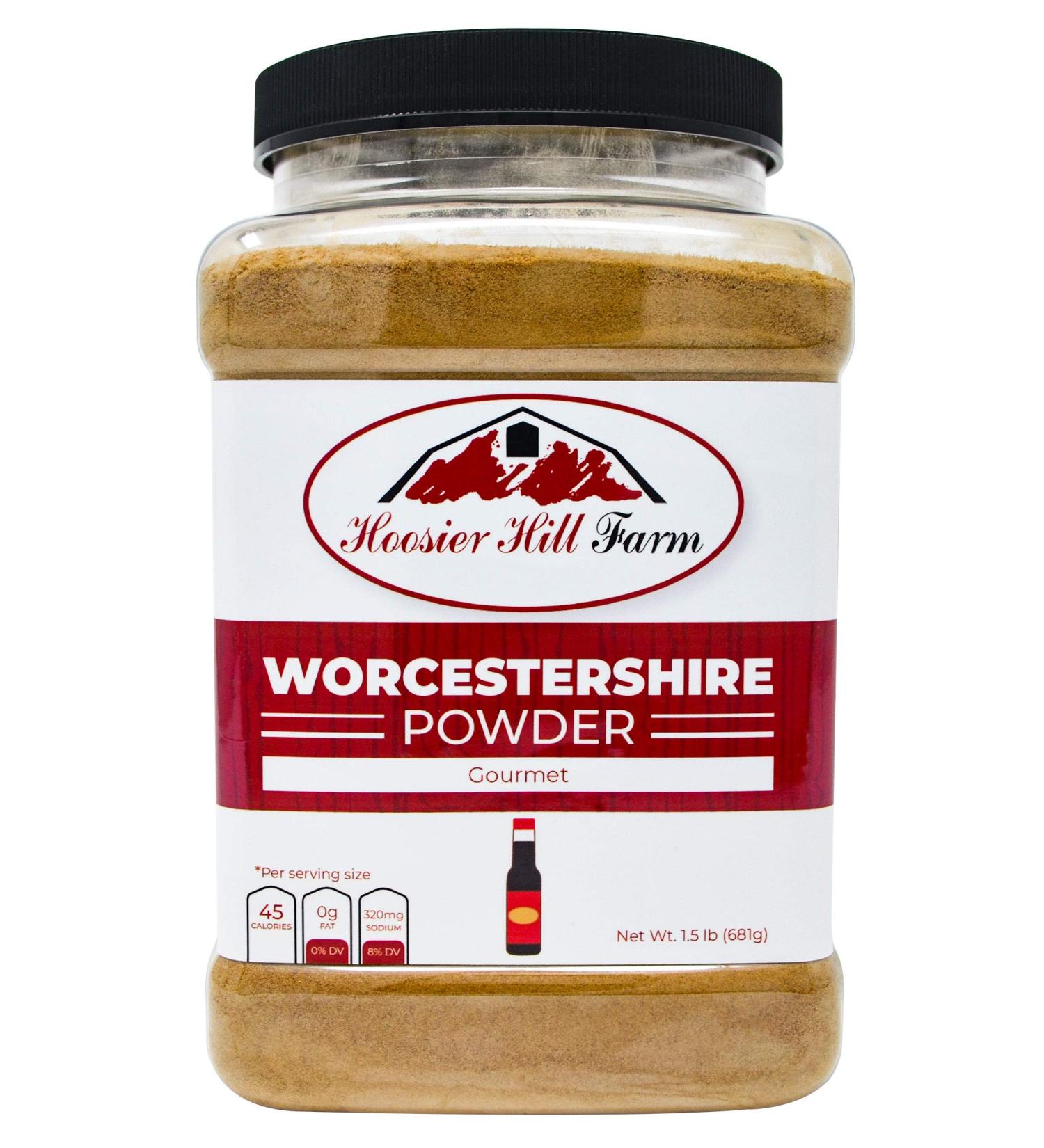 Worcestershire Sauce Powder - Hoosier Hill Farm 1.5LB Jar - Buy Online on GoSupps.com