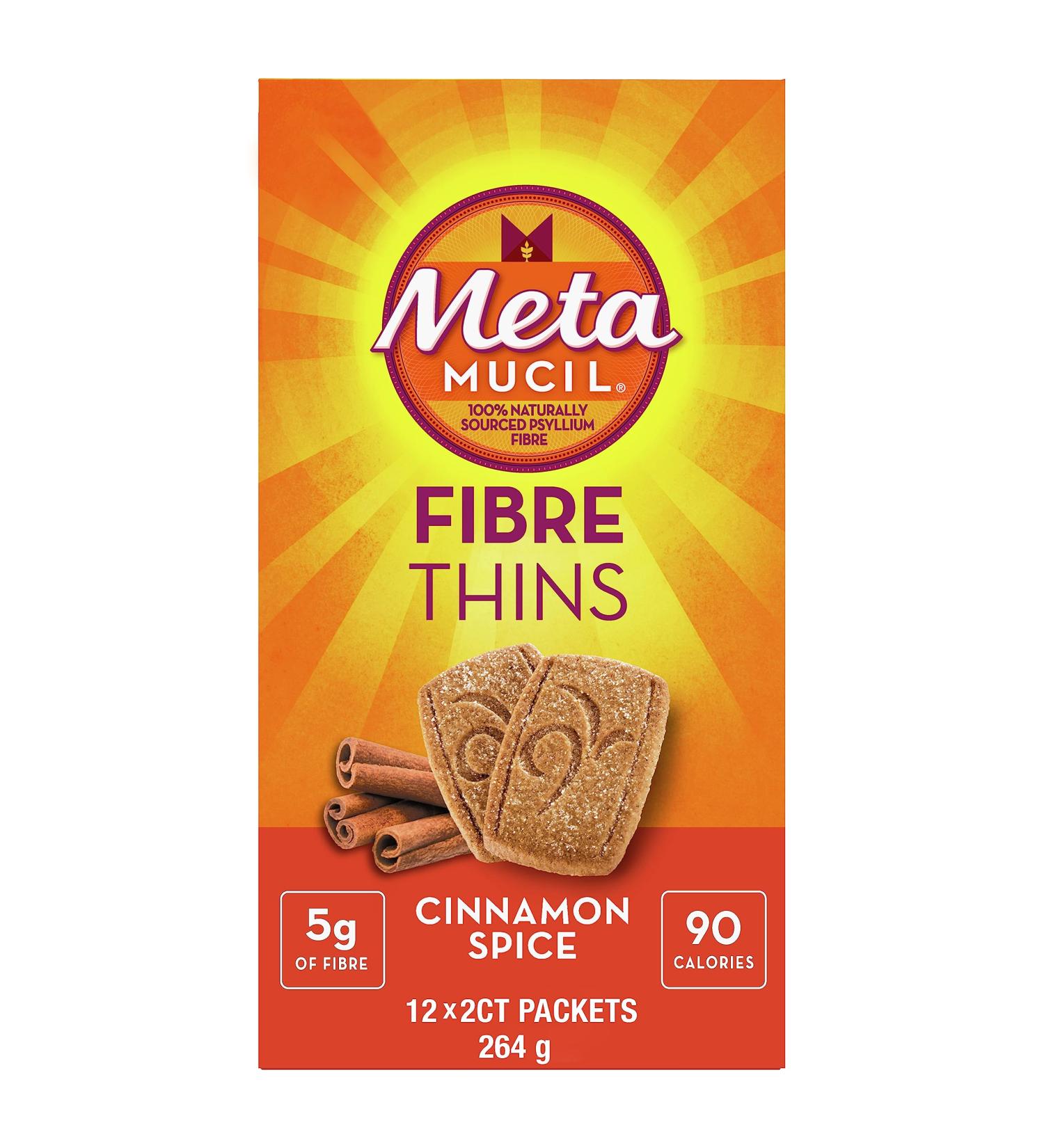 Metamucil Fibre Thins Cinnamon Spice 12 Servings (24 Total Cookies) - Buy Online on GoSupps.com
