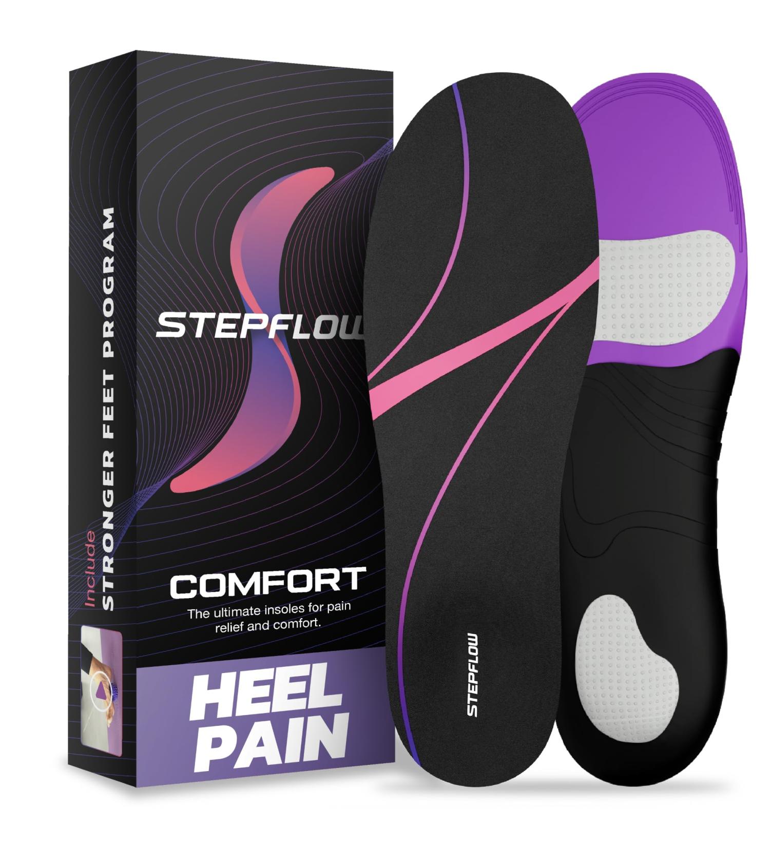 StepFlow Arch Support Inserts for Men & Women | Orthotic Foot Inserts with Massager & Resistance Band | Stronger Feet Program - Buy Online on GoSupps.com