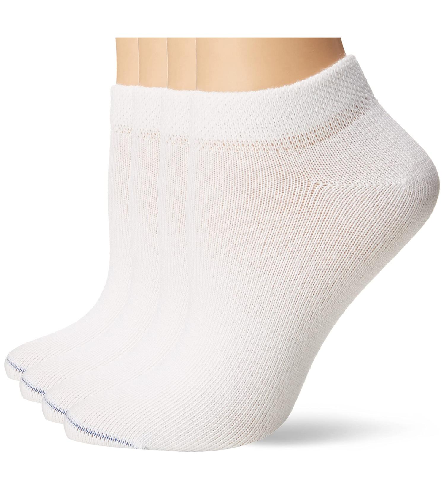 Dr. Scholl's Women's Diabetes and Circulatory Low Cut Socks - 4 Pairs, White - One Size - Buy Online on GoSupps.com