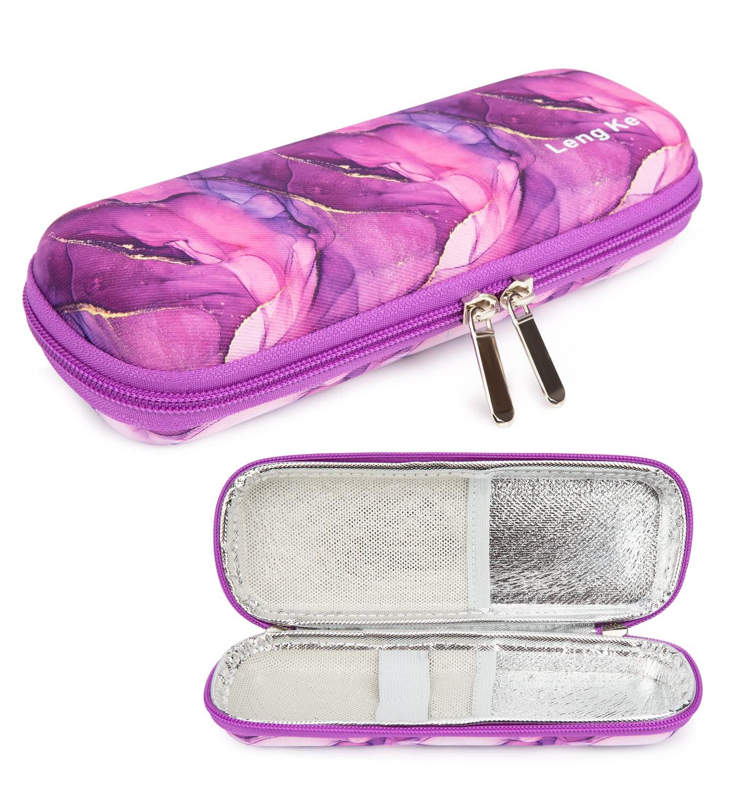 Youshares Insulin Cooling Bag for Travel | Marble Purple Design | Protects Insulin Pens & Diabetic Accessories | Heat & Cold Insulation - Buy Online on GoSupps.com