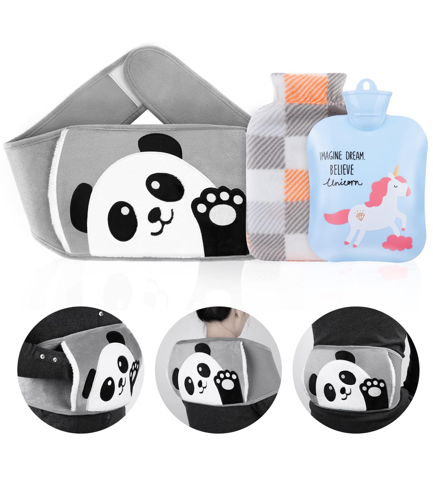 Premium Rubber Heat Bottle Set with Soft Covers & Support Belts for Neck Shoulder and Legs 3-Piece Collection - Buy Online on GoSupps.com