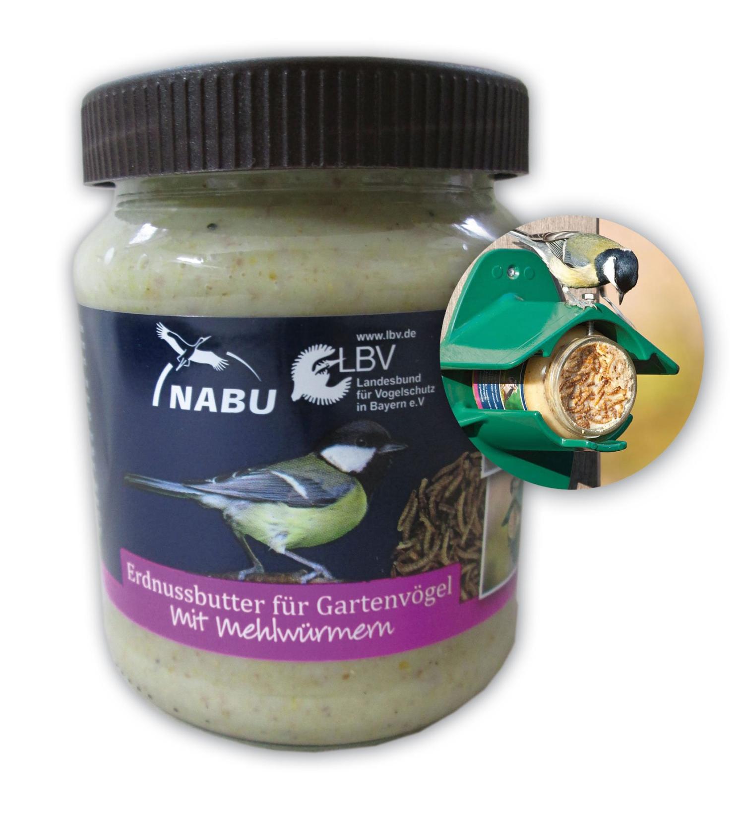 Buy CJ Wildlife Peanut Butter with Mealworms for Garden Birds - 330g | NABU & LBV Recommended - International Shipping Available - Buy Online on GoSupps.com