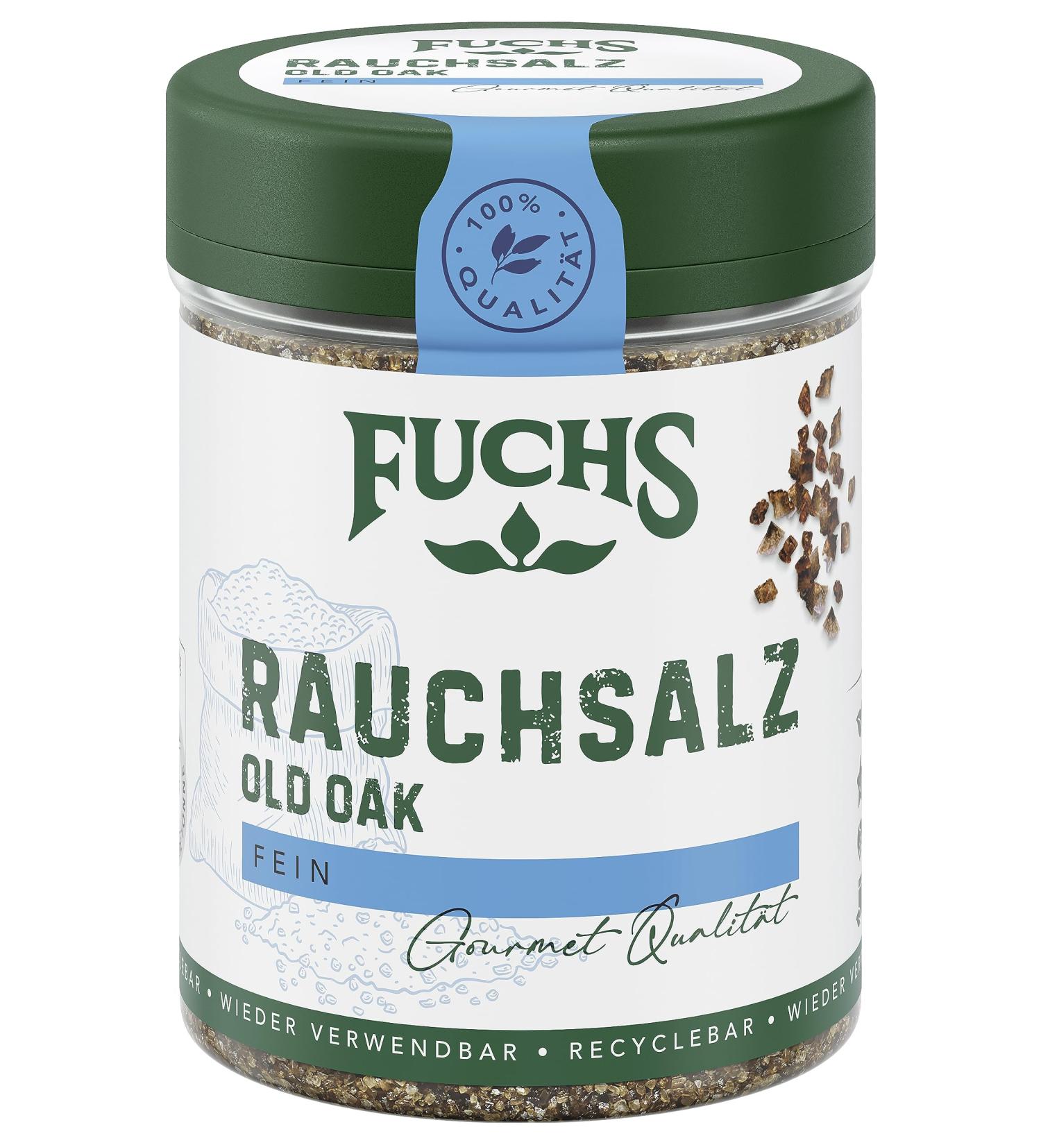 Fox Spices Smoke Salt - Old Oak | Natural Smoky Flavor for Grilling Meat & Fish - 100g Reusable Can - Buy Online on GoSupps.com