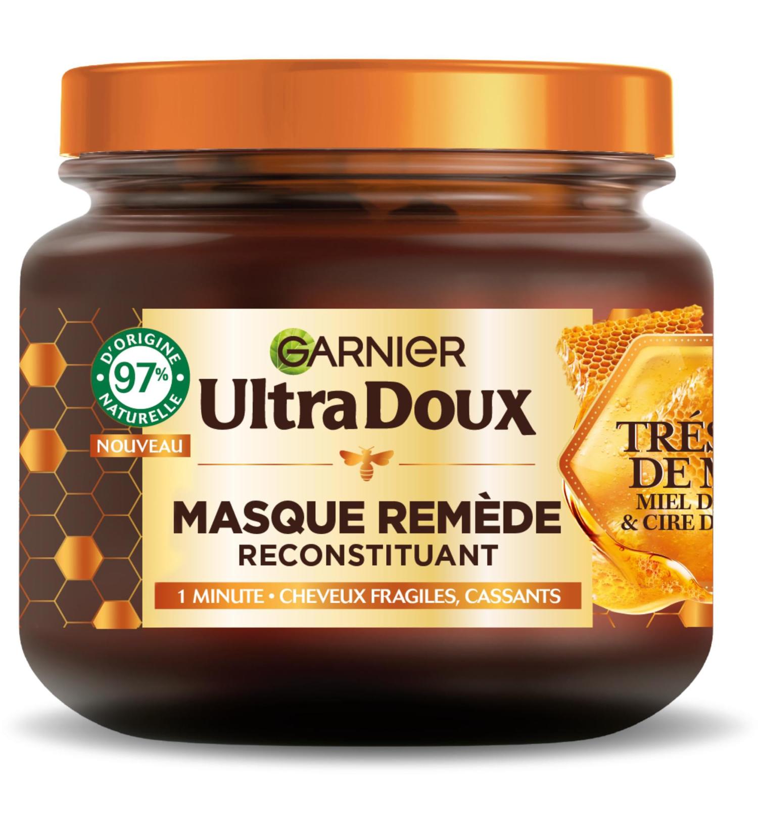 Garnier Ultra Doux - Reconstituting Remedy Mask - Enriched with Royal Jelly Honey & Propolis - For Fragile & Brittle Hair - Buy Online on GoSupps.com