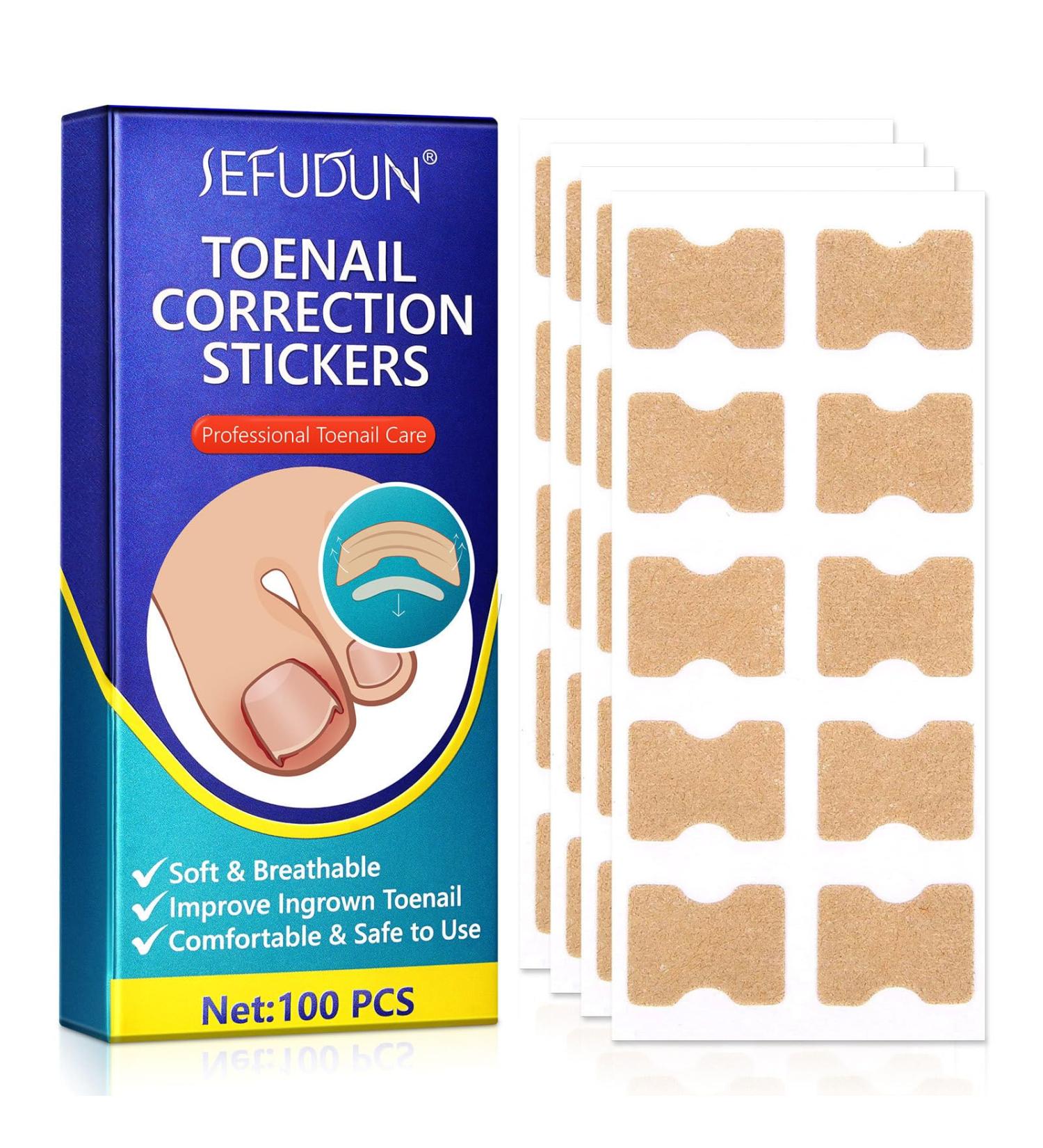 Toen il Correction Sticker 100Pcs: N il Repair P tches Restores Appearance of Discolored or Damaged Nails Foot Care - Buy Online on GoSupps.com