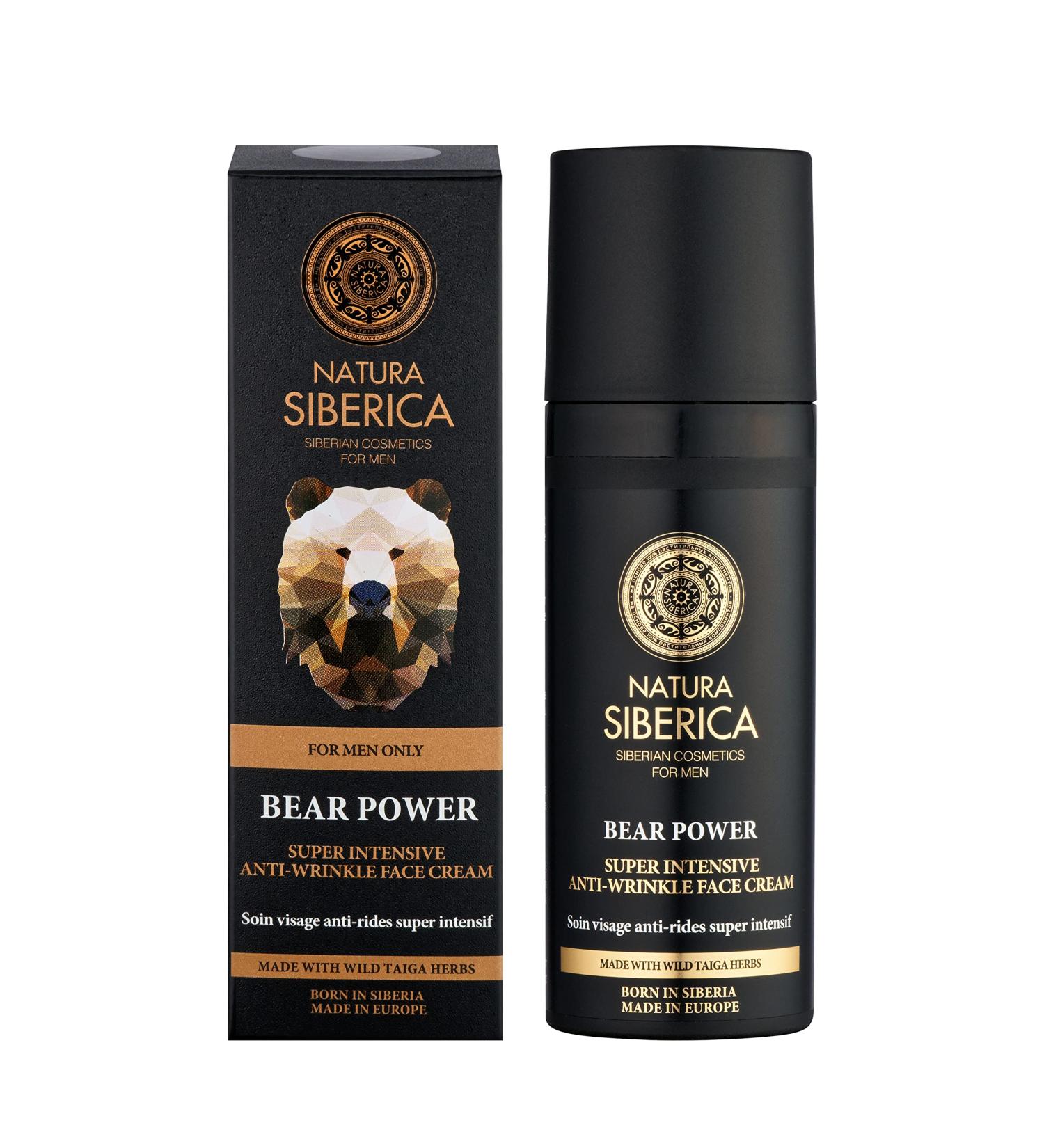 Natura Siberica For Men Only Bear Super Intensive Power Anti-Wrinkle Face Cream 50ml - Best Anti-Aging Men's Skincare - International Shipping Available - Buy Online on GoSupps.com