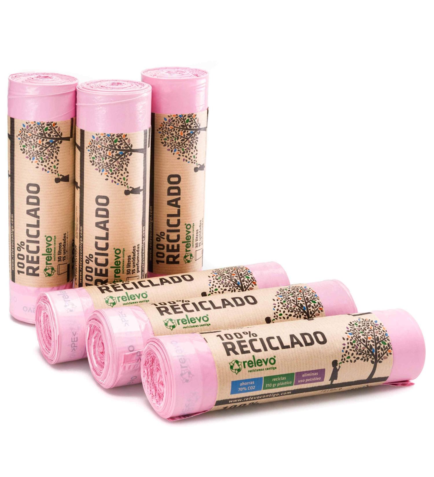 Relevo 90 Pack 30L Perfumed Garbage Bags - Eco-Friendly 100% Recycled Waste Bags for International Shipping - Buy Online on GoSupps.com